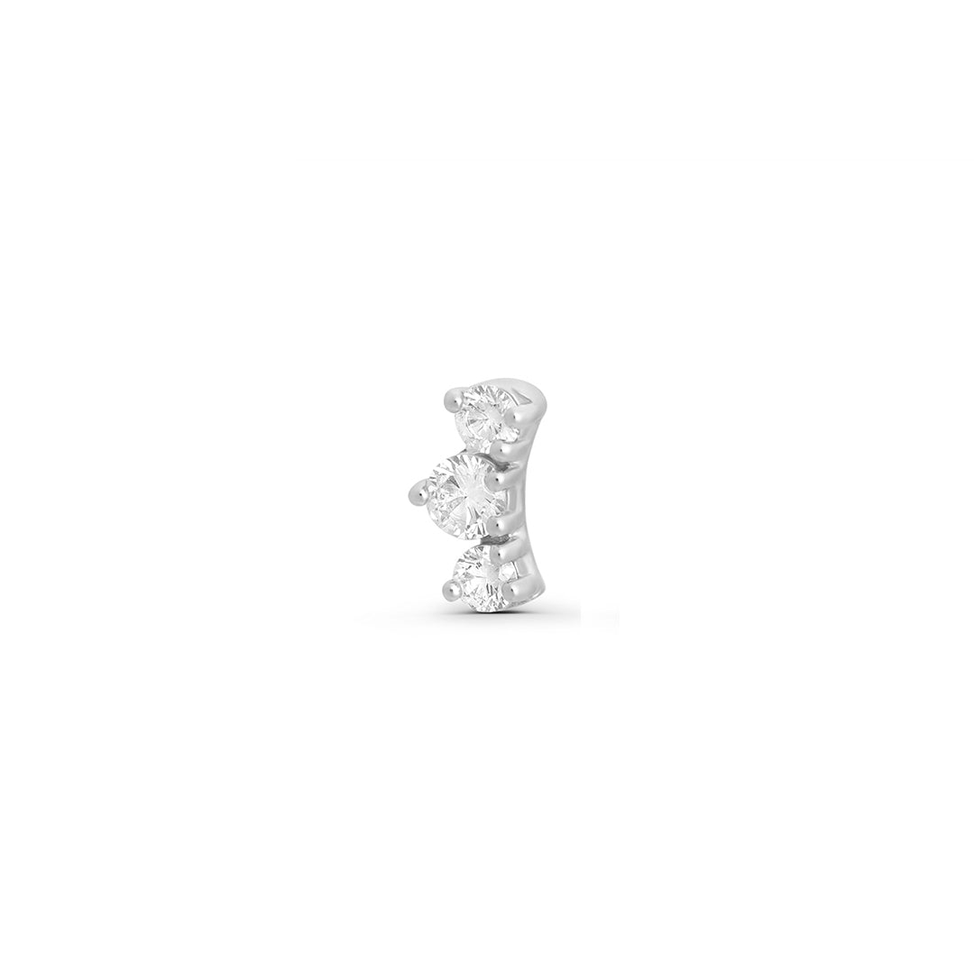 Diamond Three Stones Stud 1.0