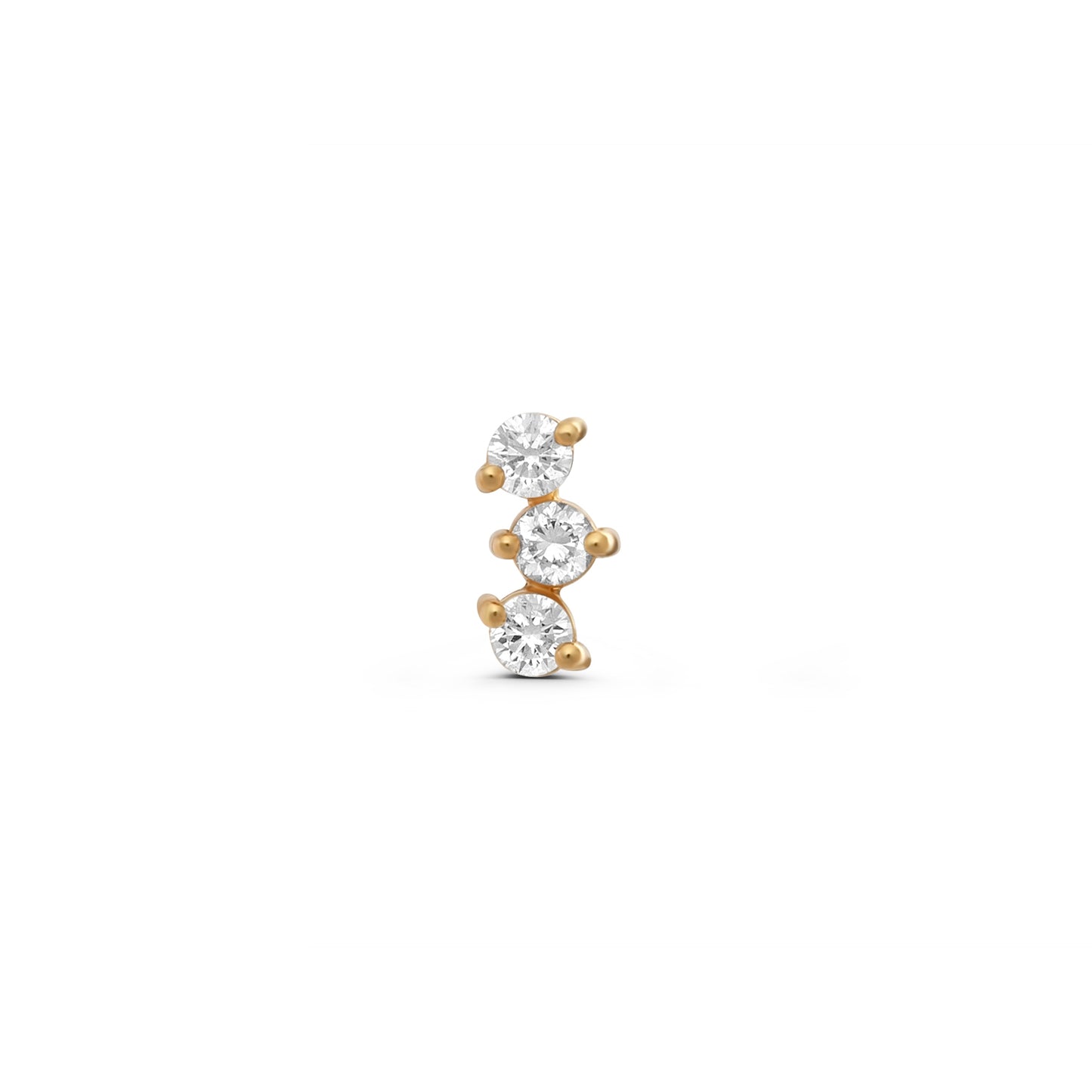 Diamond Three Stones Stud 2.0
