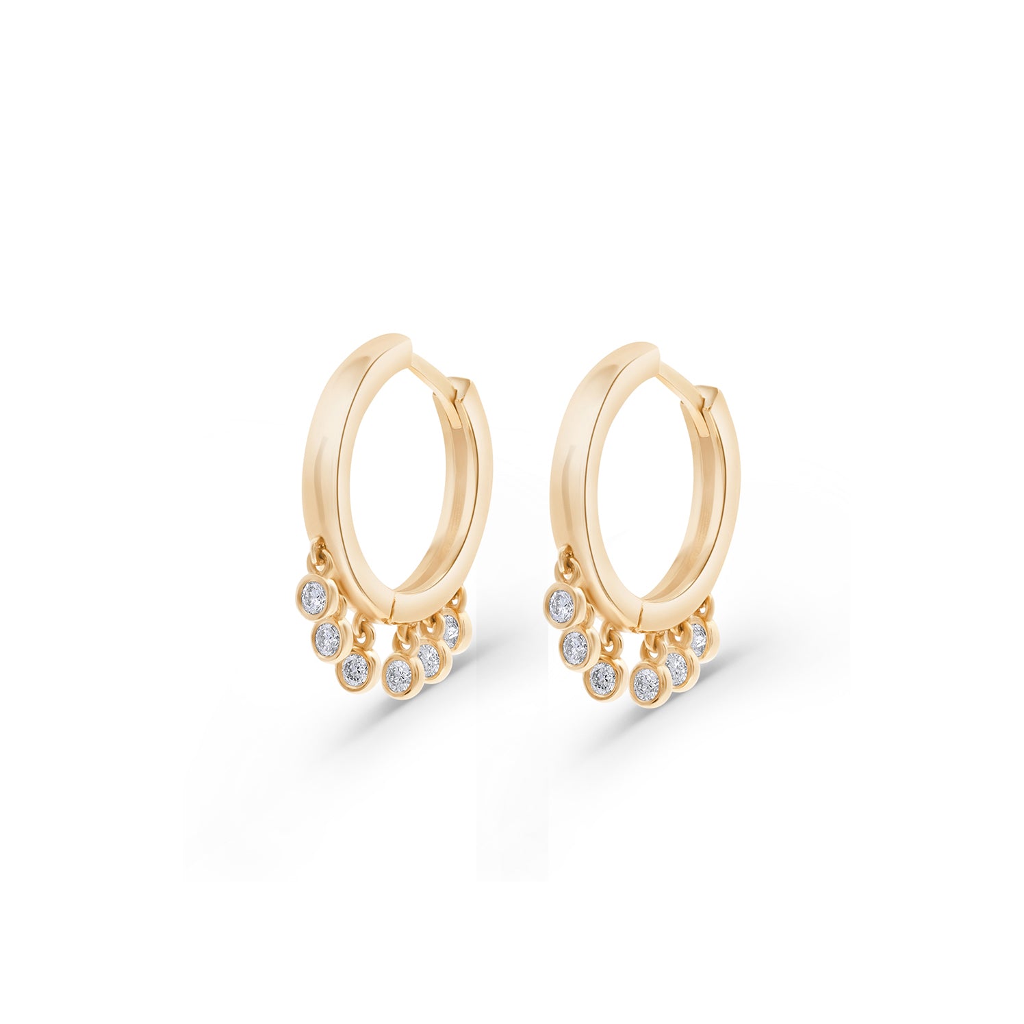 Diamond Dancing Huggie Hoops