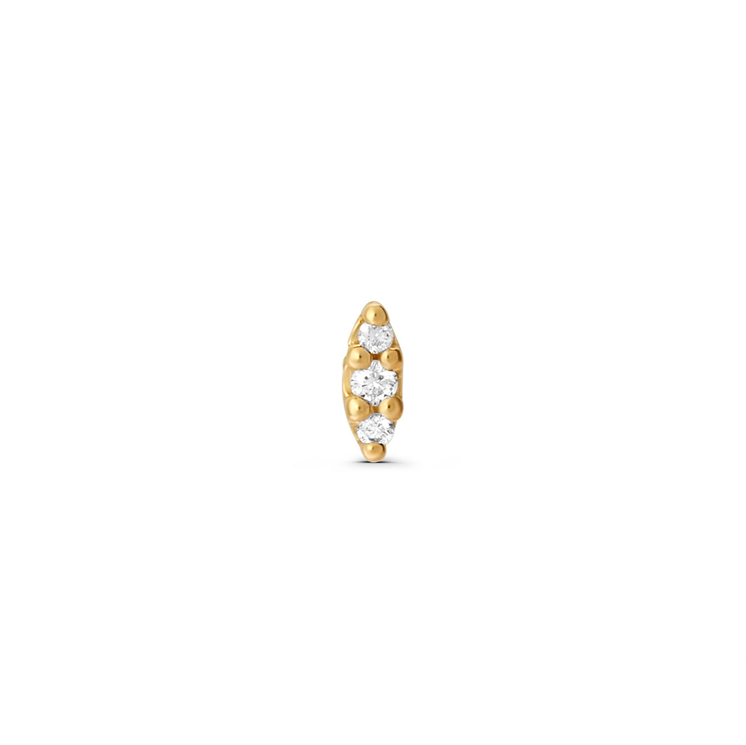 Diamond Three Stones Stud 4.0