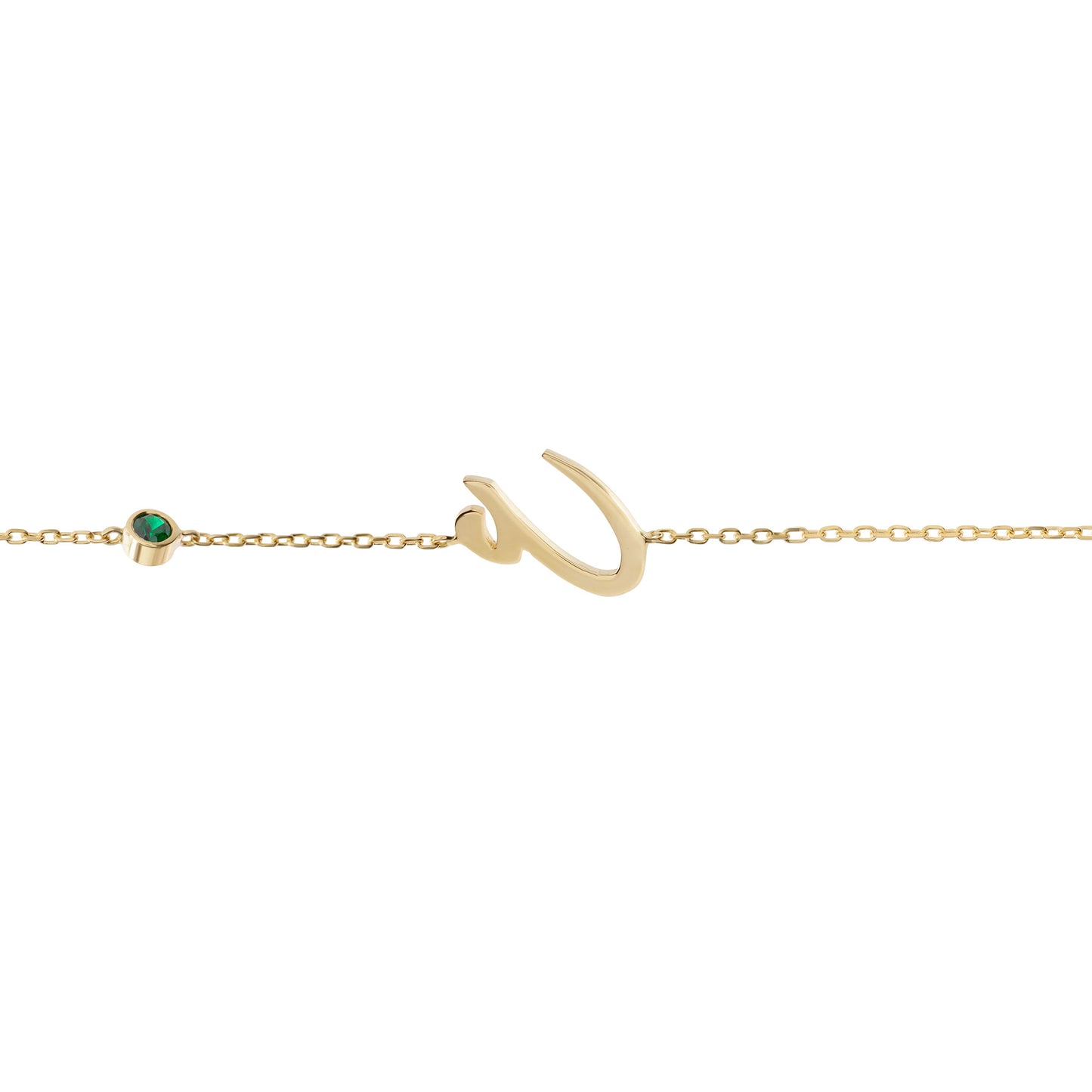 Letter & Birthstone Bracelet
