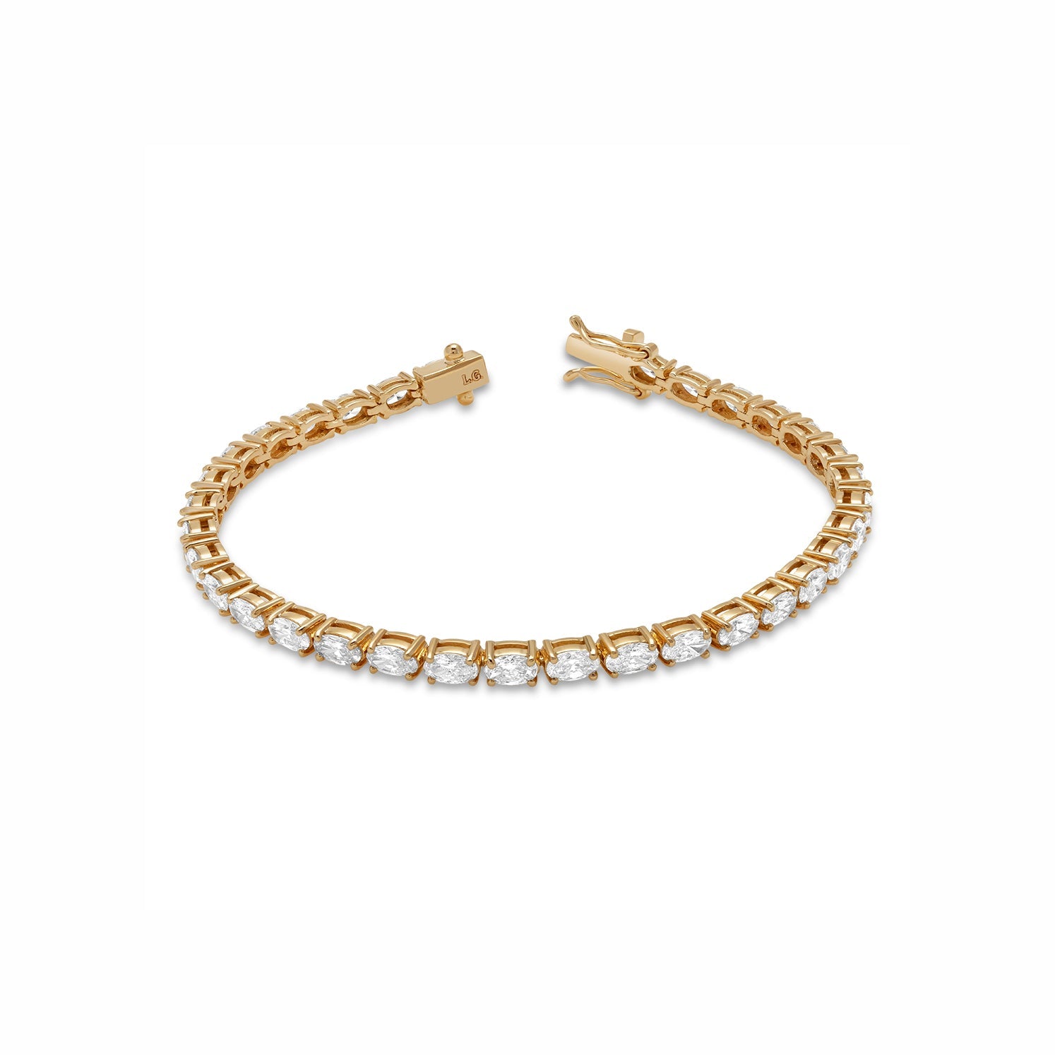 Lab Grown Diamond Oval Stone Tennis Bracelet