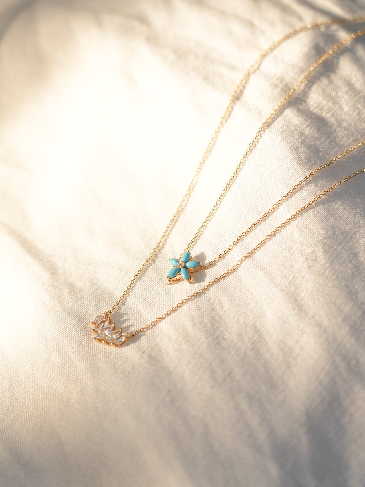 Crown Marquise Stones Necklace