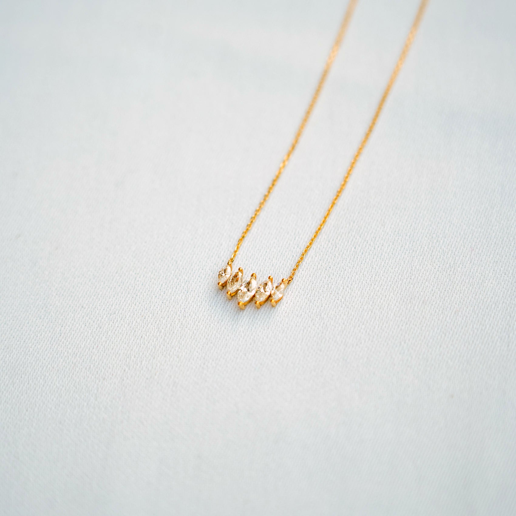 Crown Marquise Stones Necklace