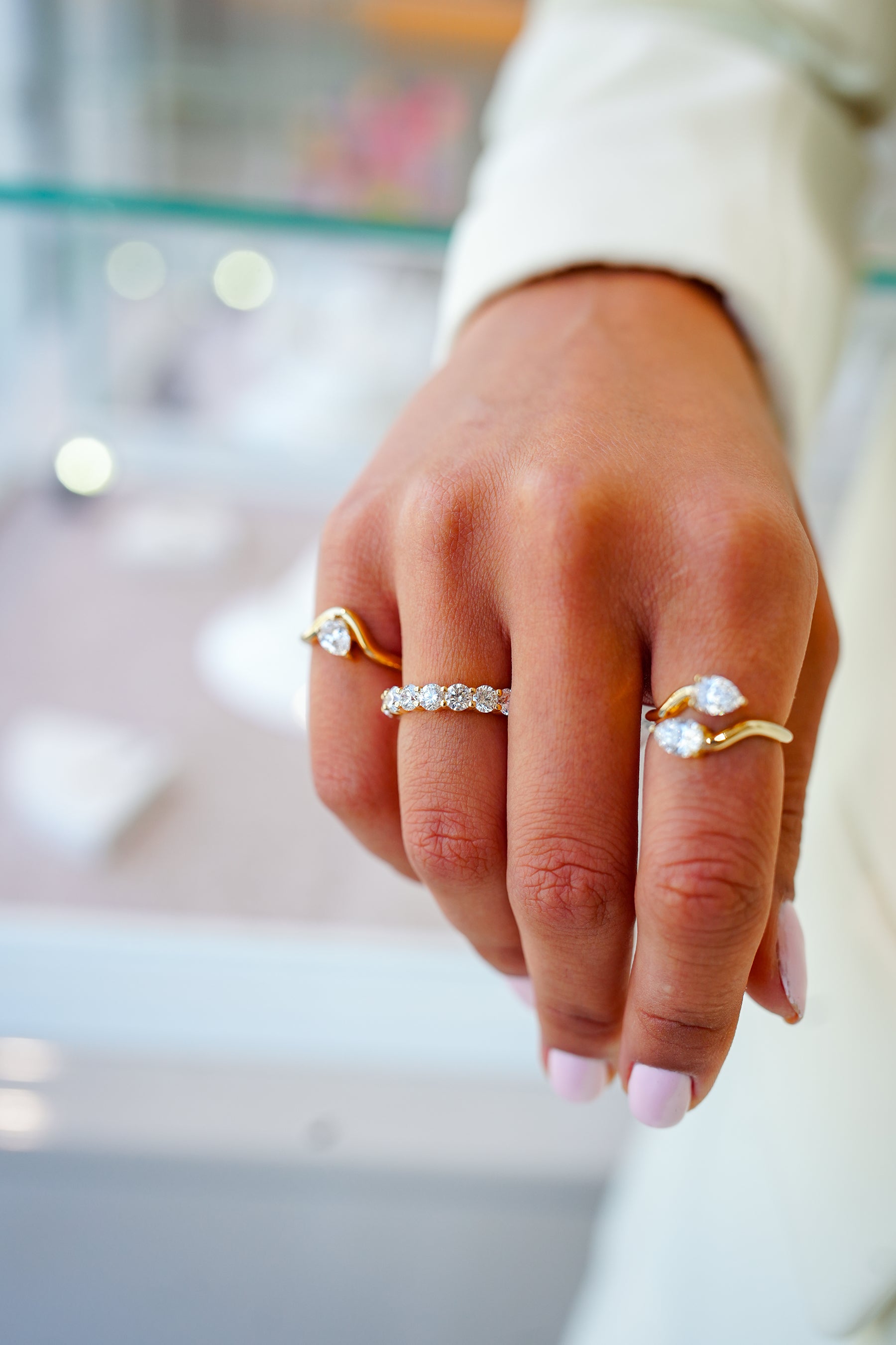 Lab Grown Diamond Round-Cut All-Around Ring
