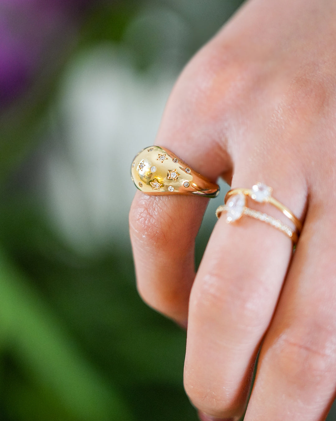 Stars and Stones Bold Dome Ring