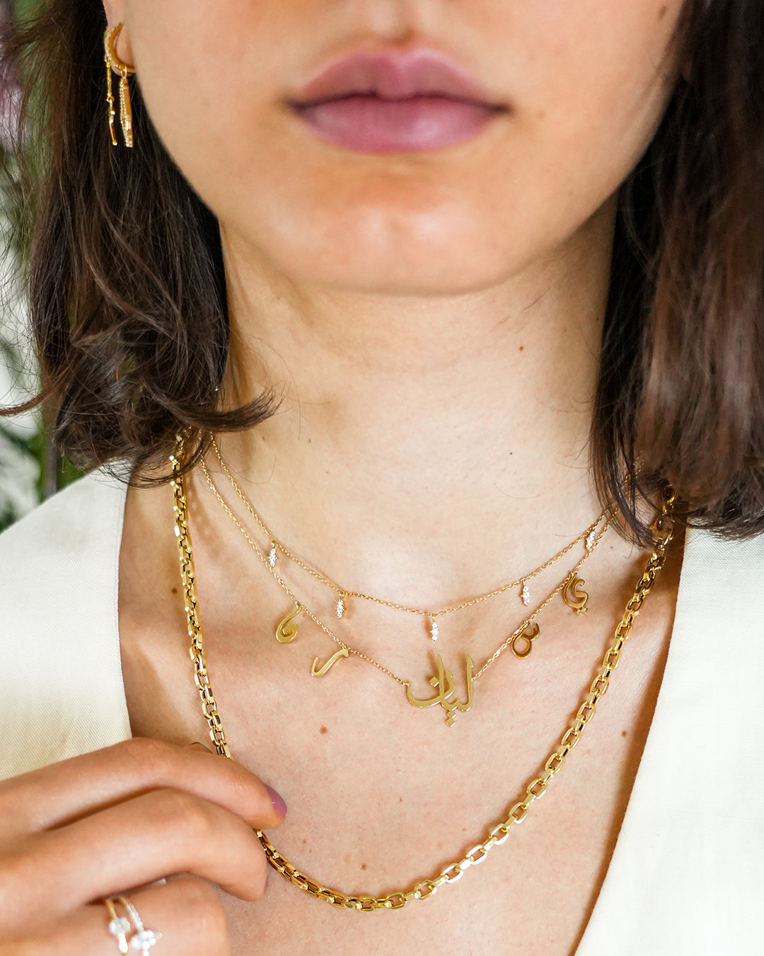 Mini Lines Dangling Necklace