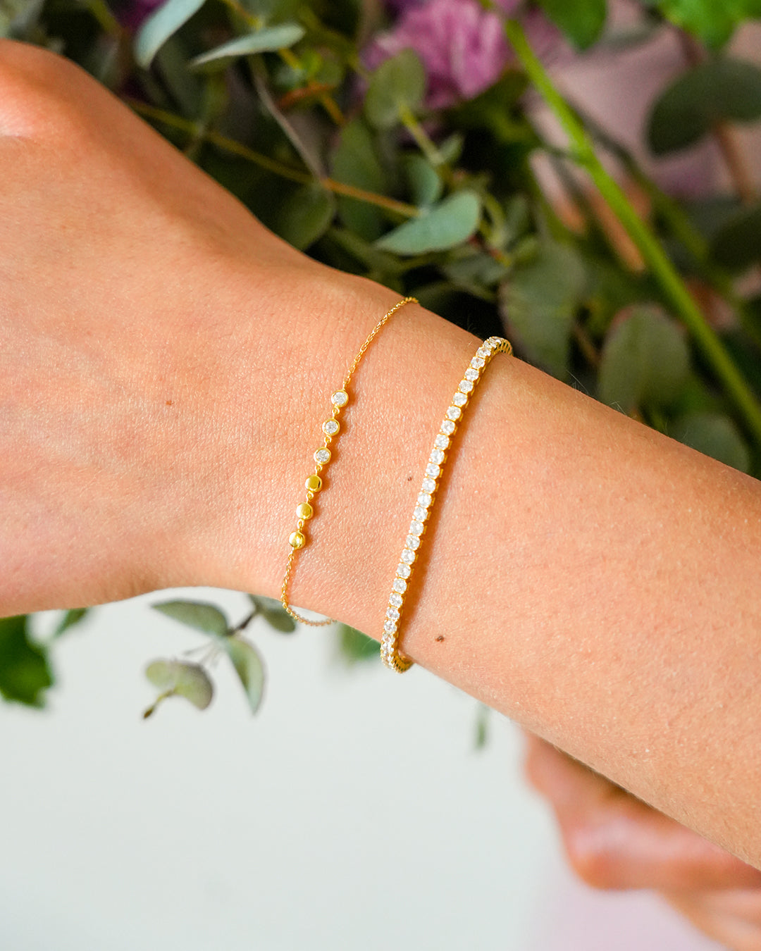 Half Mini Bezel Stones Bracelet