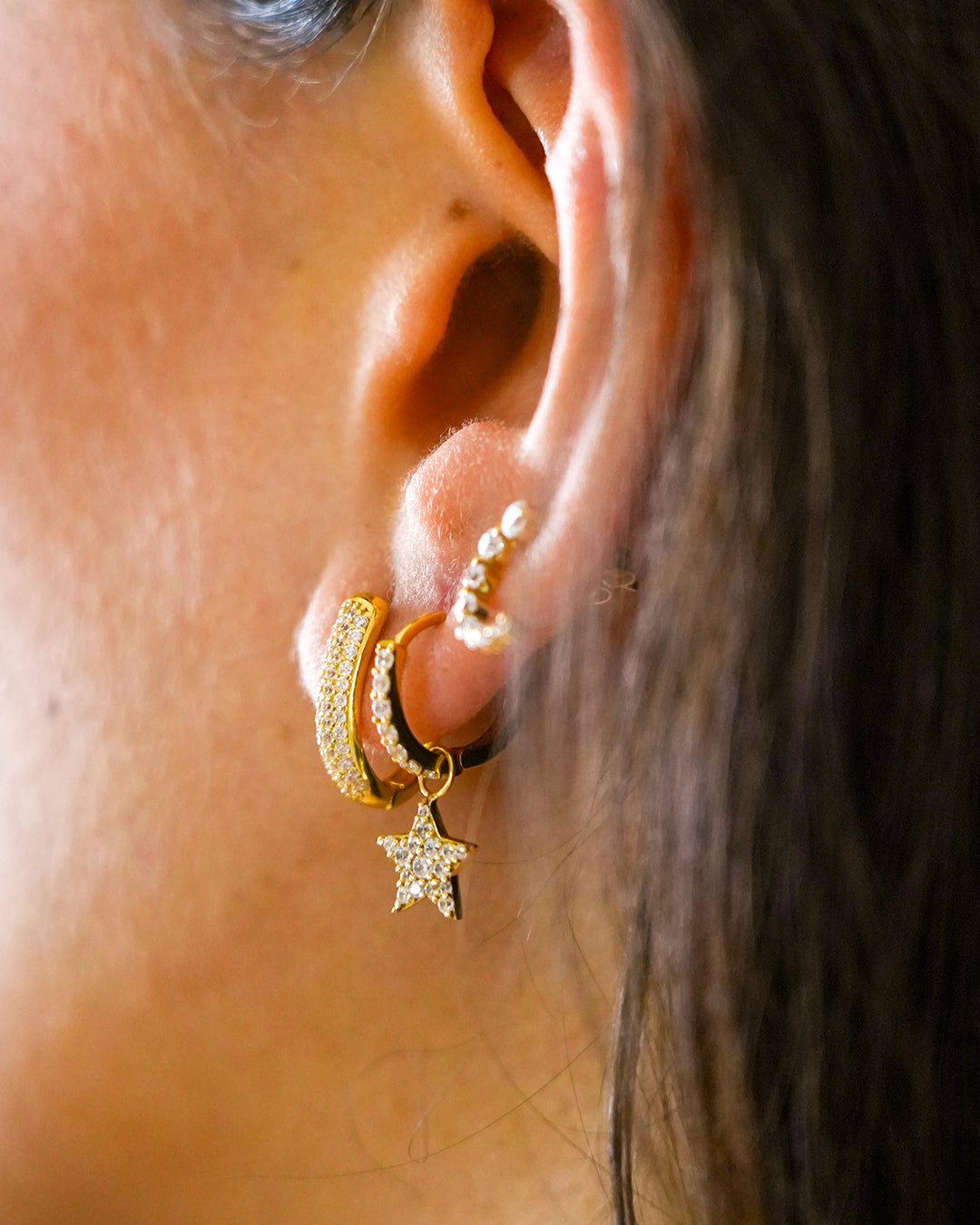 Star Huggie Hoop