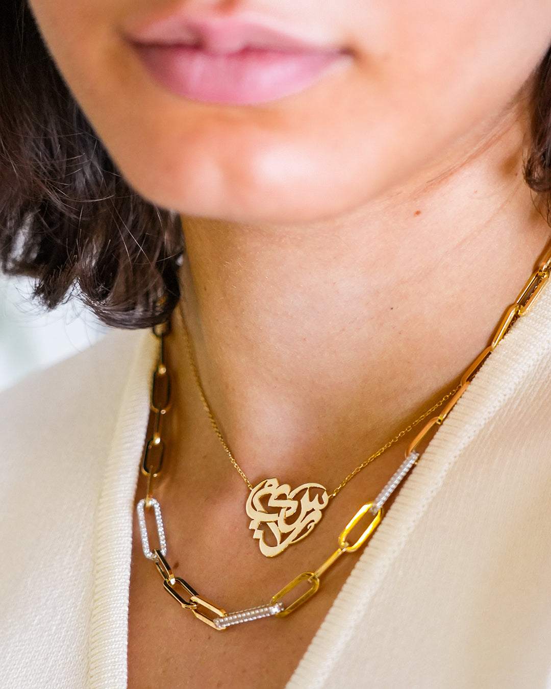 Letters in a Heart Necklace