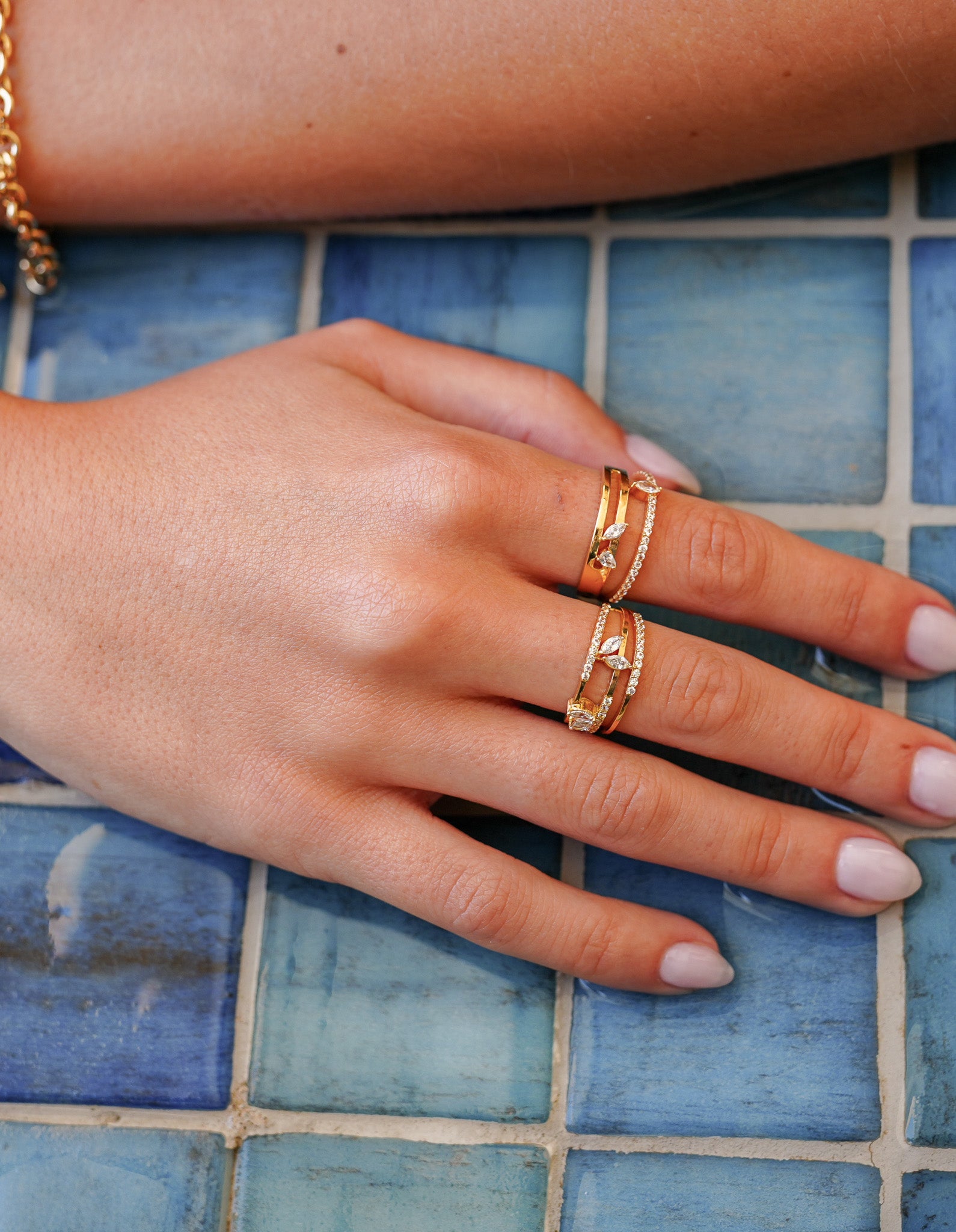 Marquise Crossover Ring