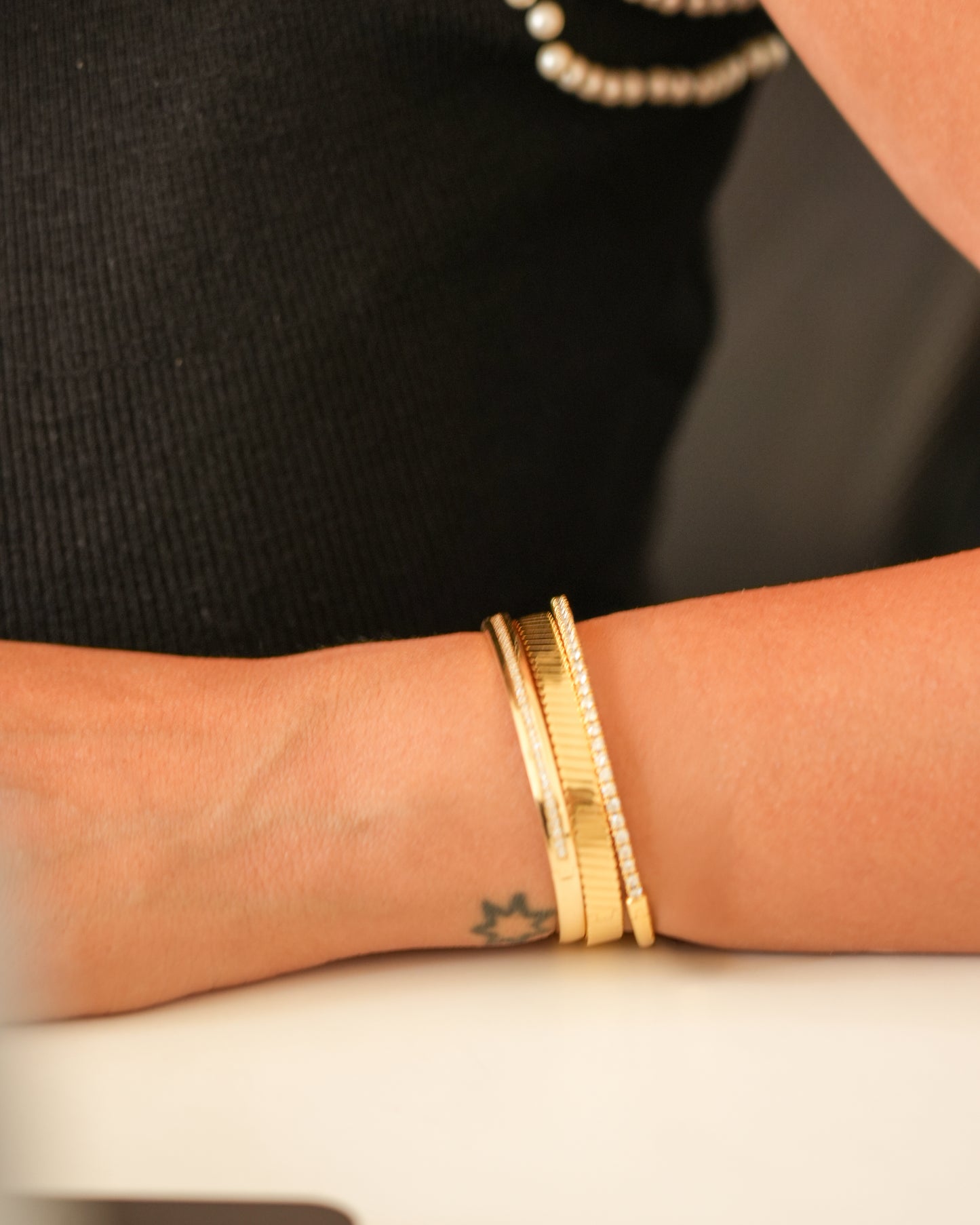 Single Line Diamond Bangle
