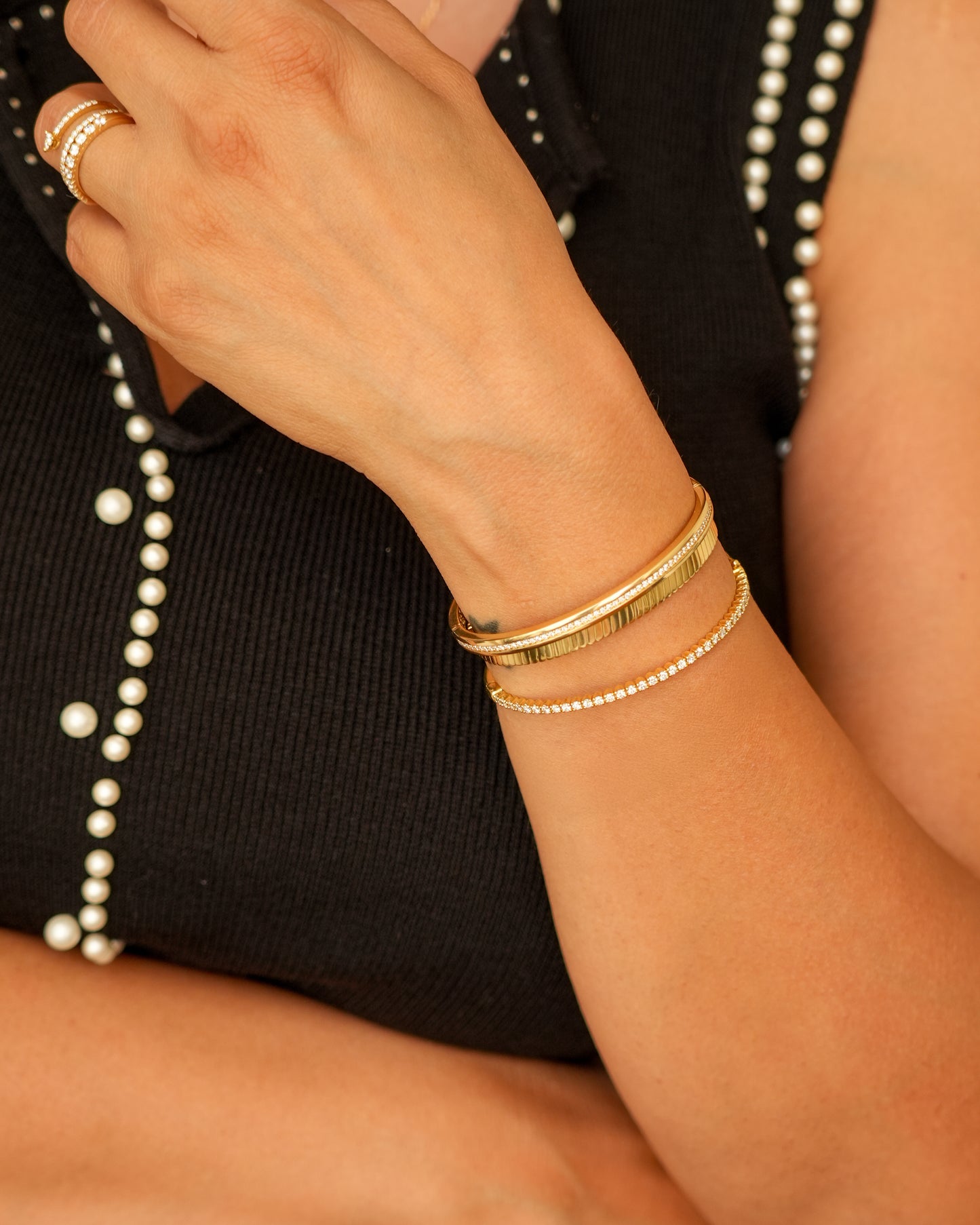 Diamond Thin Tennis Bangle