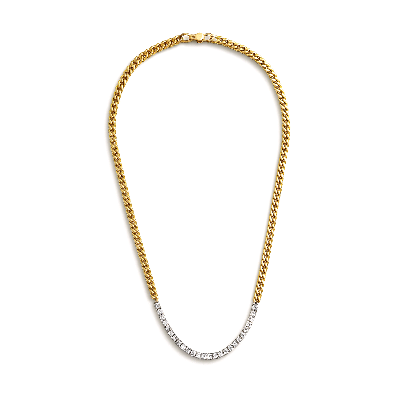 Curb Chain Tennis Necklace 3.5mm