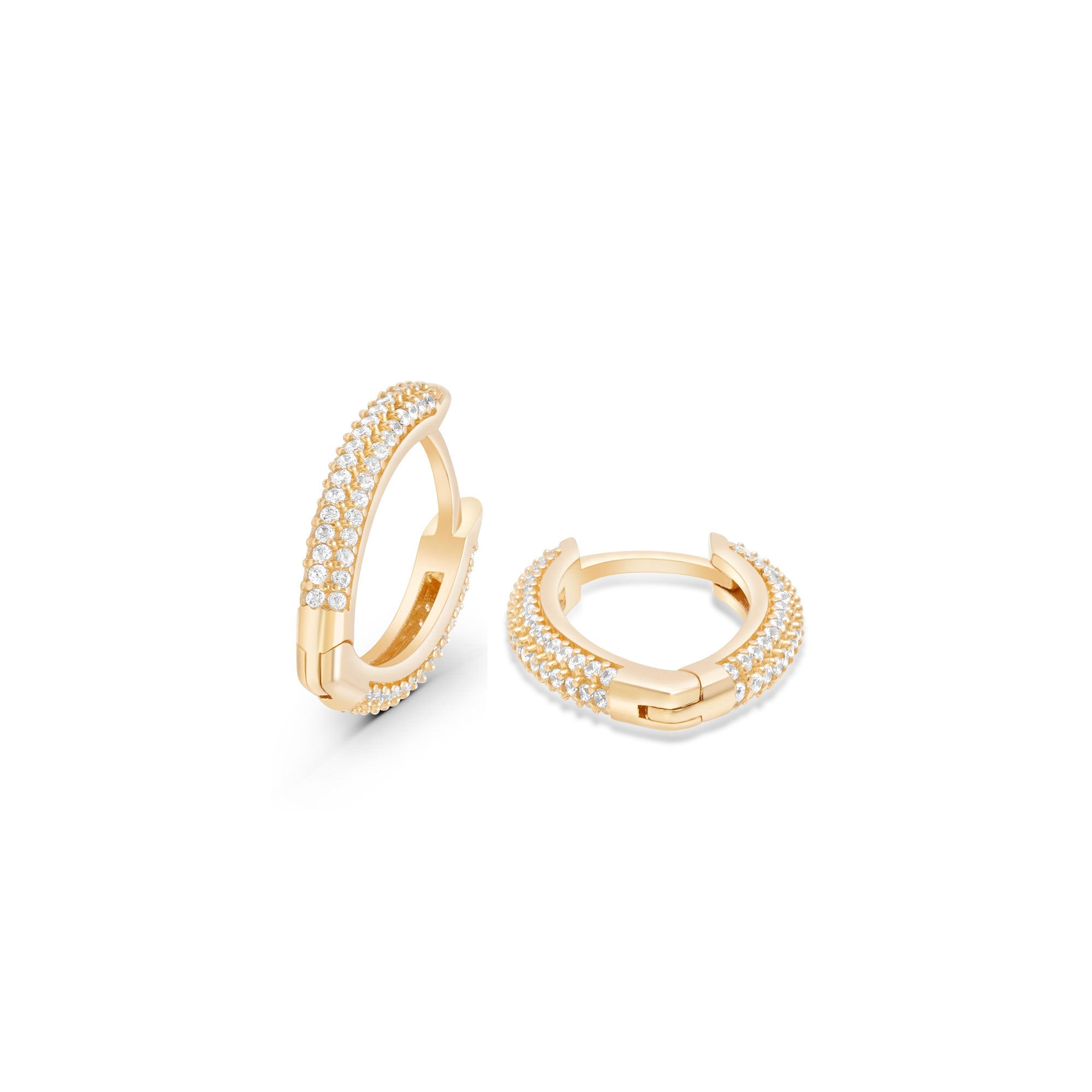 Classic Pave Hoops