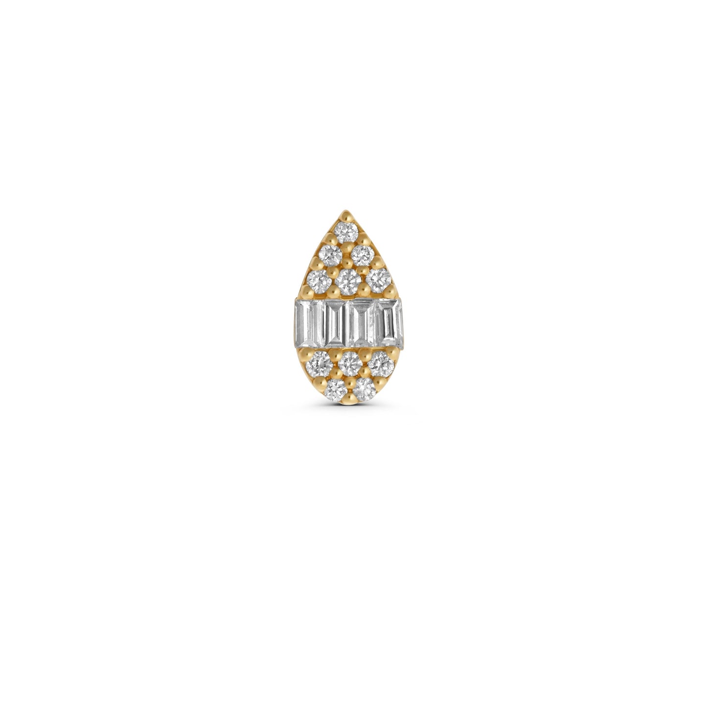 Diamond Teardrop Shape Stud