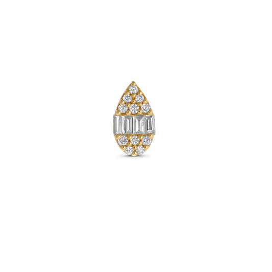 Diamond Teardrop Shape Stud