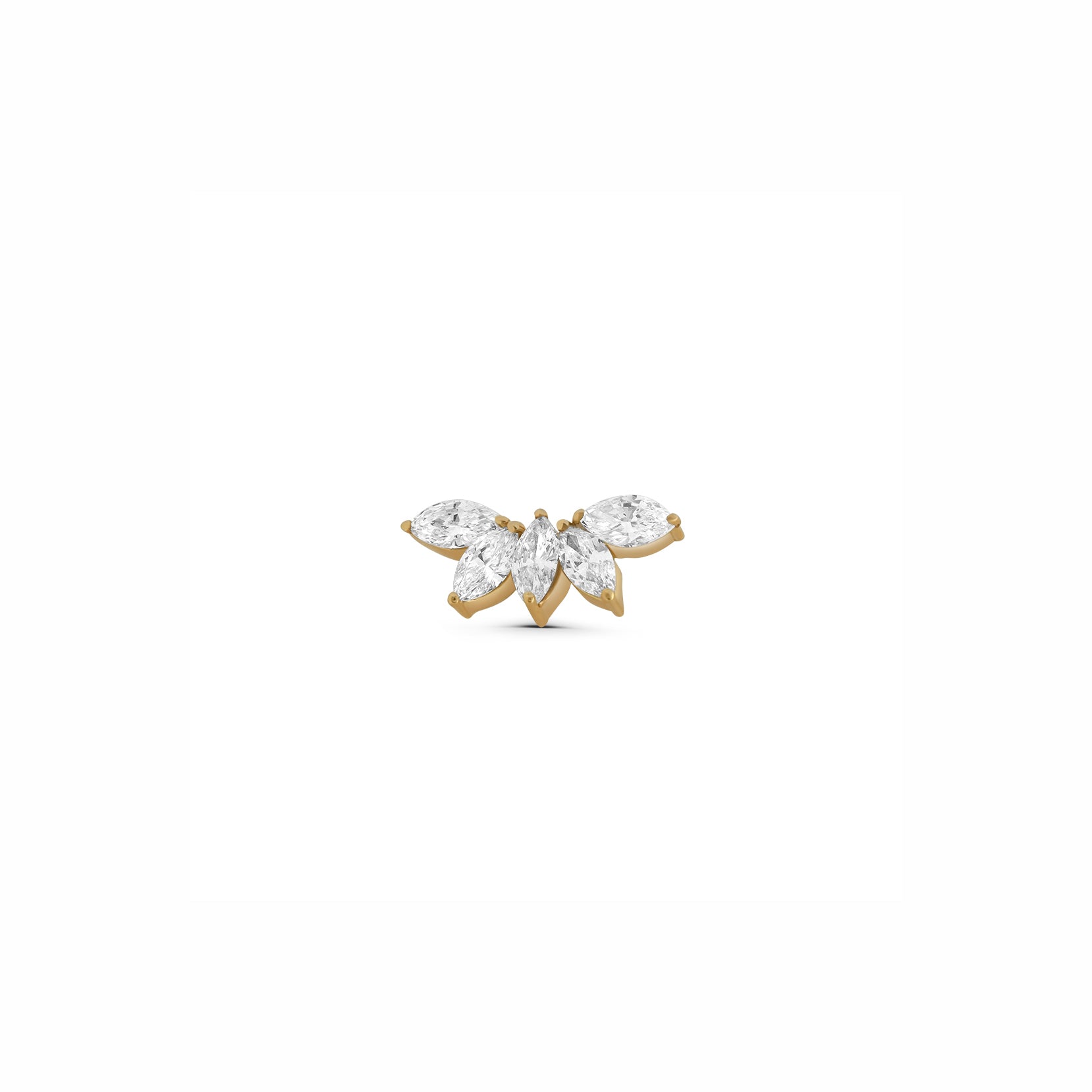 Marquise Wing Lab Grown Stud