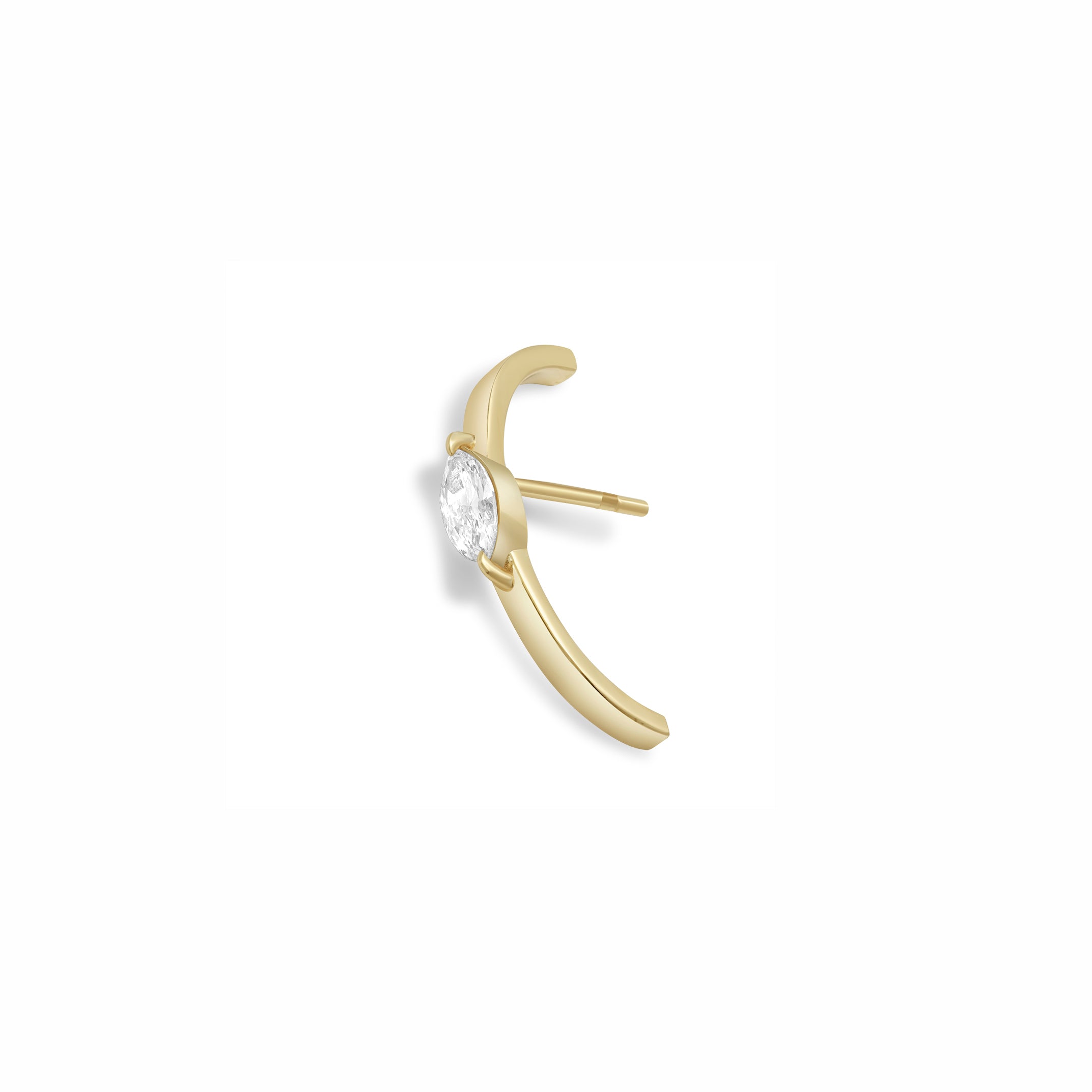 Lab Grown Marquise Ear Lobe Cuff