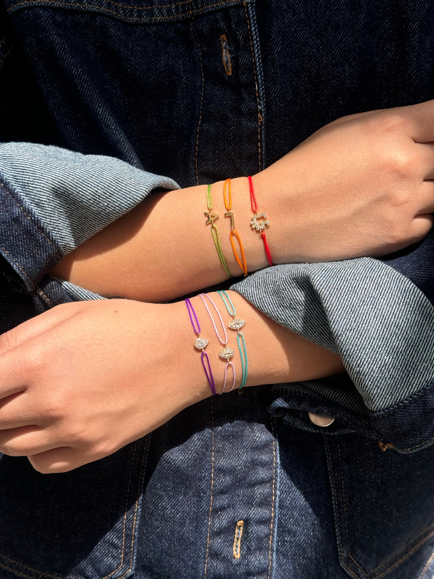 Letter/Shape Thread Bracelet
