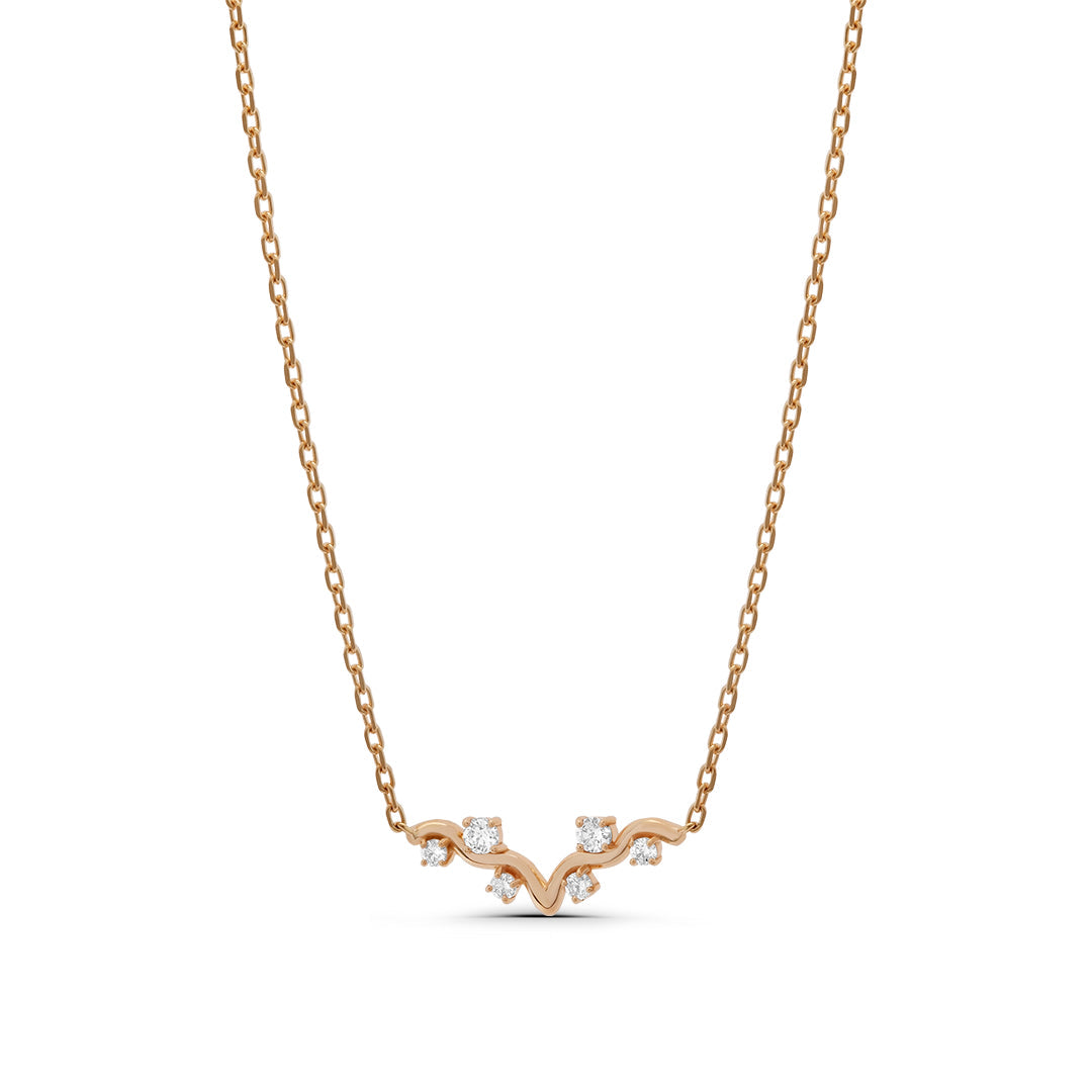 Lab Grown Diamond Vine Branch Necklace