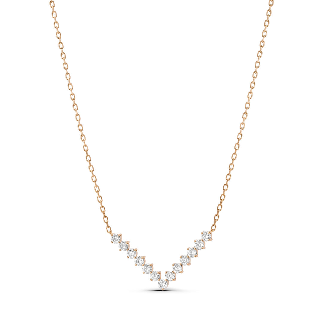 Lab Grown Diamond V Necklace
