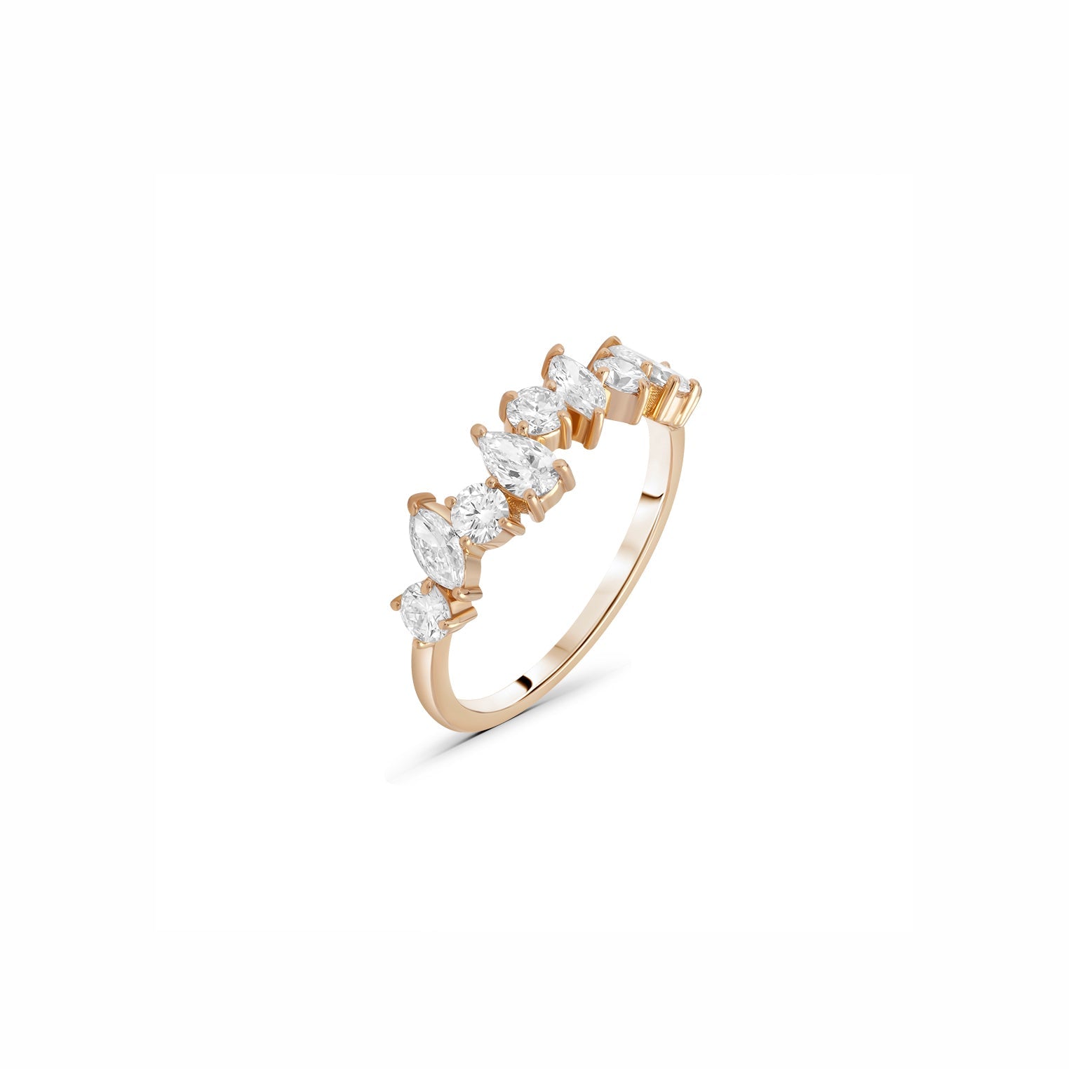 Lab Grown Diamond Mixed Stones Line Ring 2.0