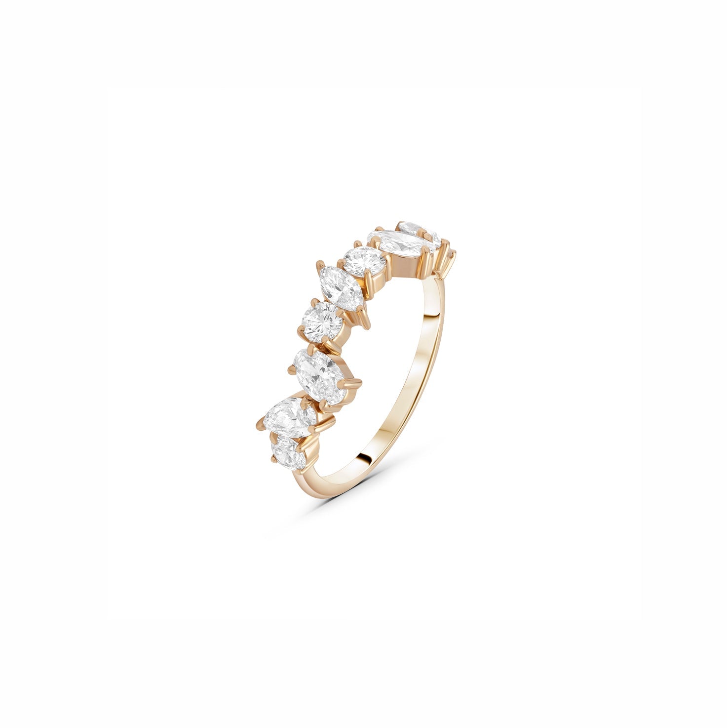 Lab Grown Diamond Mixed Stones Line Ring 1.0