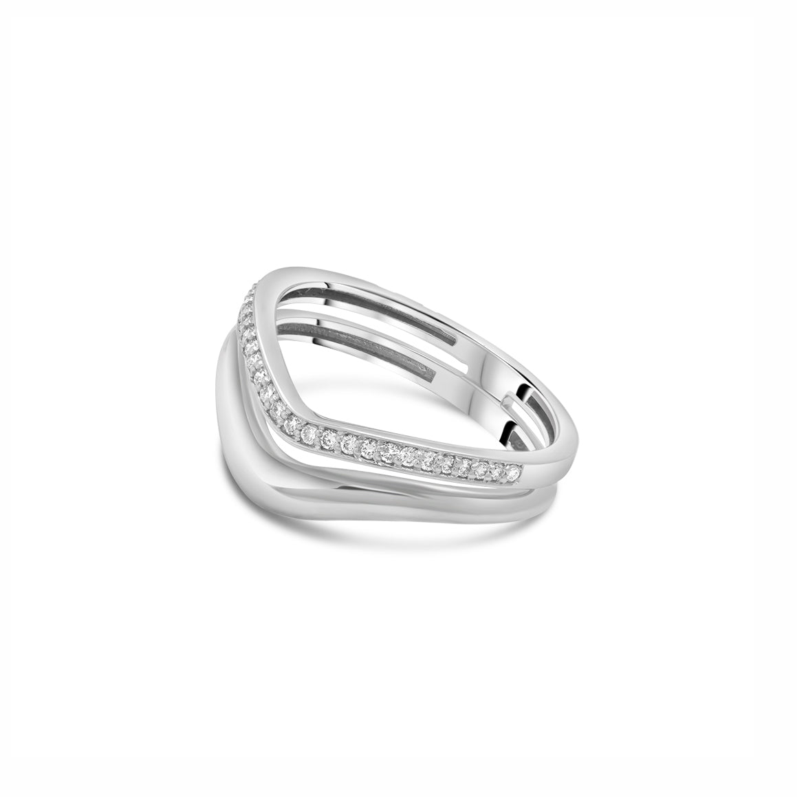 Lab Grown Diamond Double Wavy Line Ring