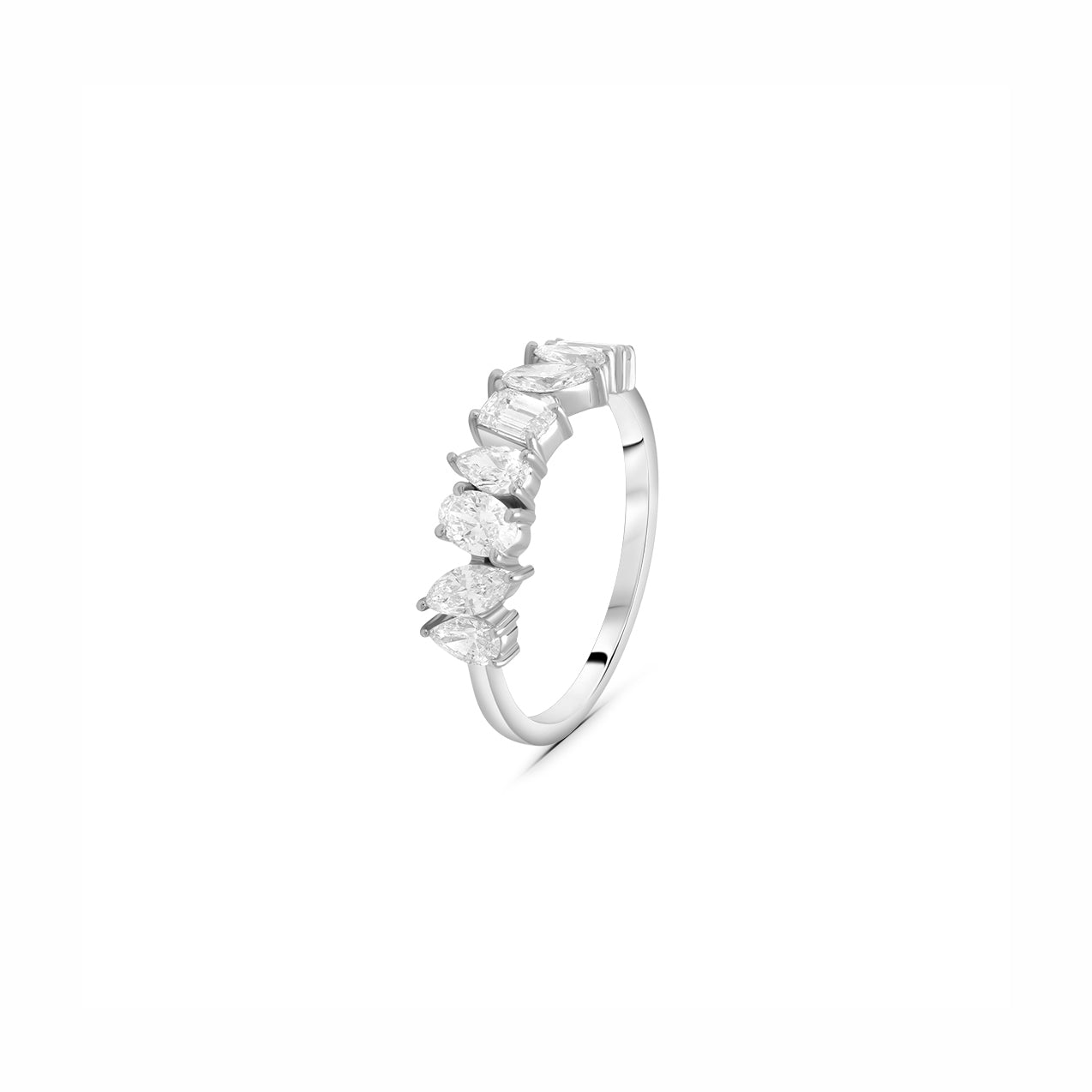 Lab Grown Diamond Mixed Stones Line Ring