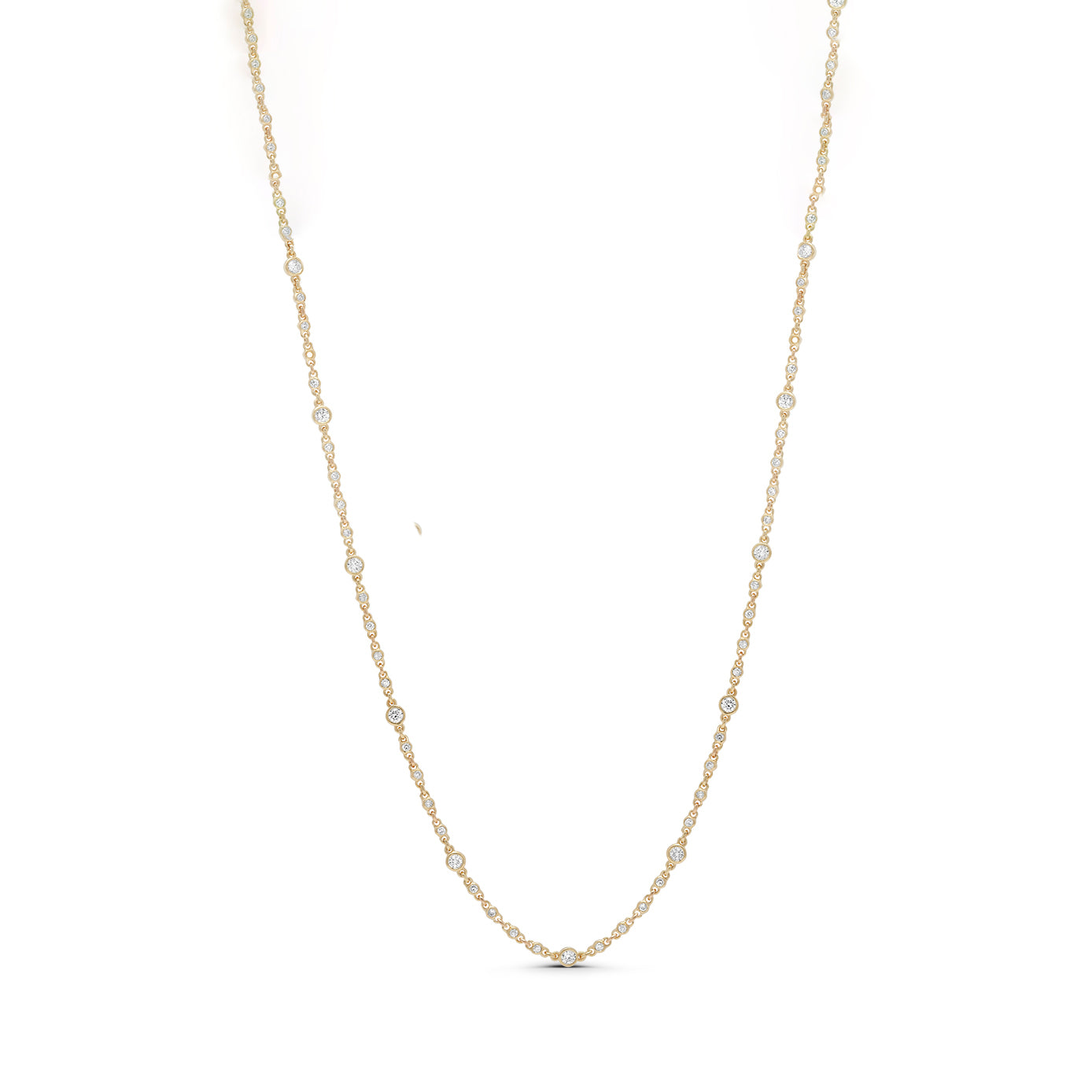 Long Round-Cut Lab Grown Necklace