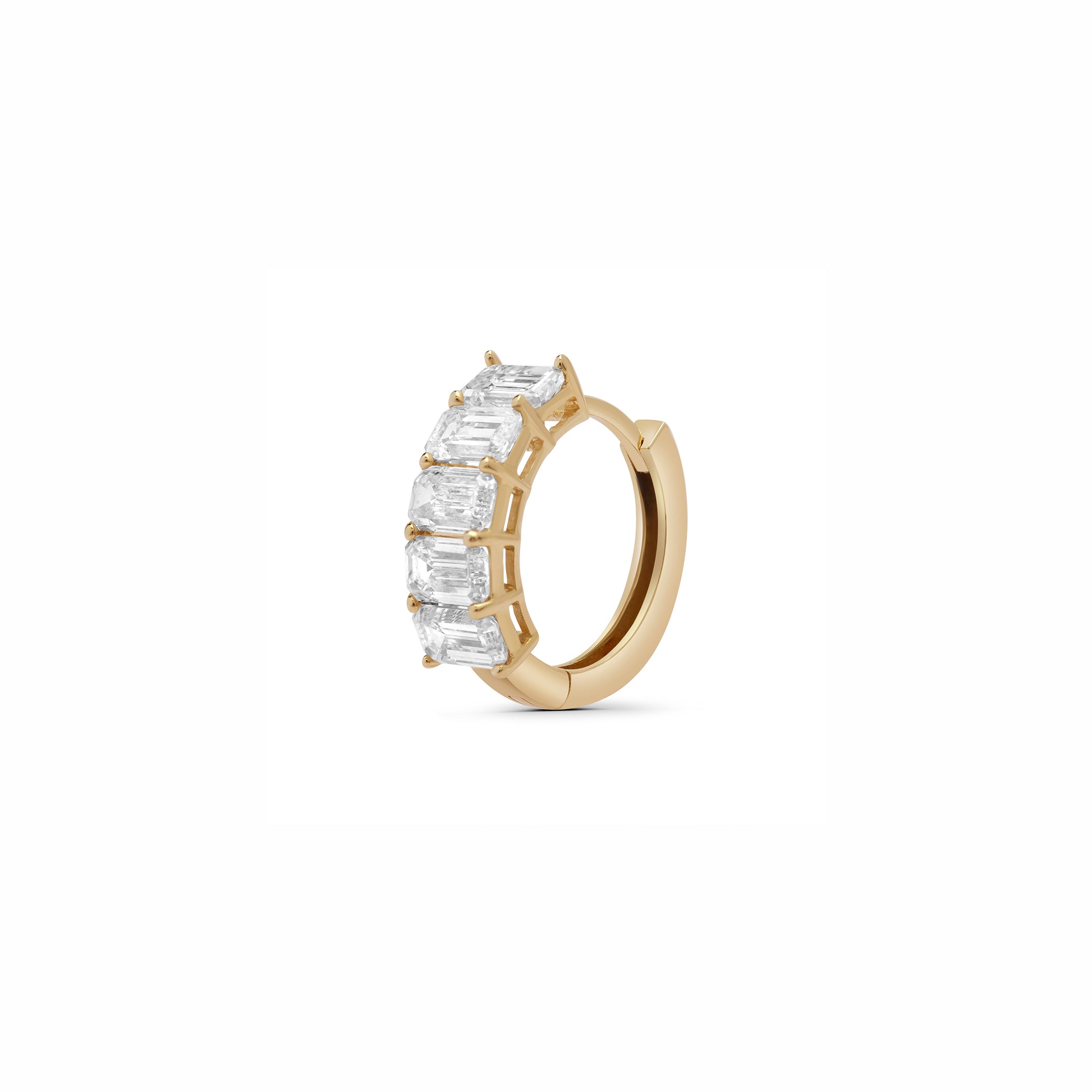 Emerald-Cut Lab Grown Hoop 2.0