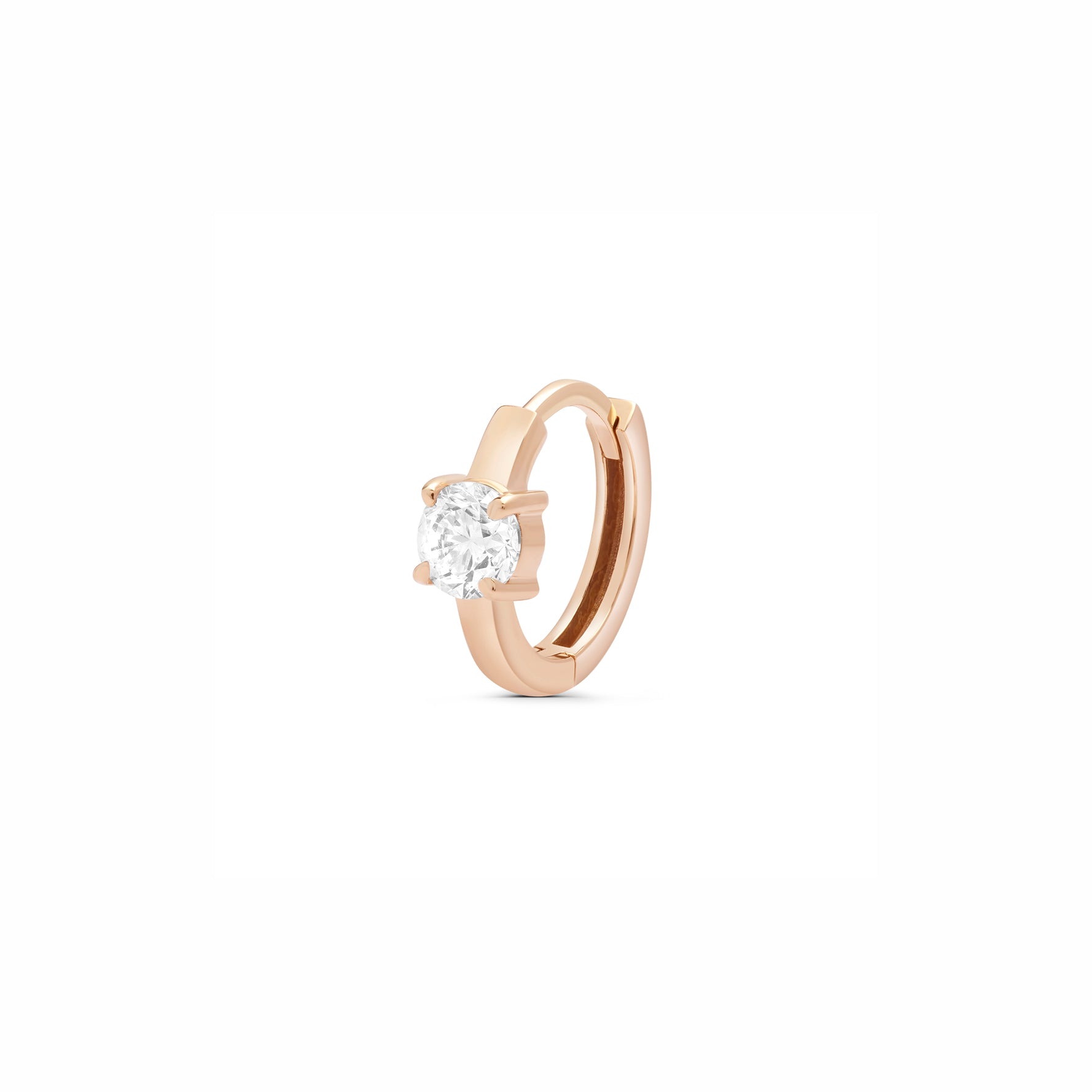 Round-Cut Lab Grown Plain Hoop 2.0