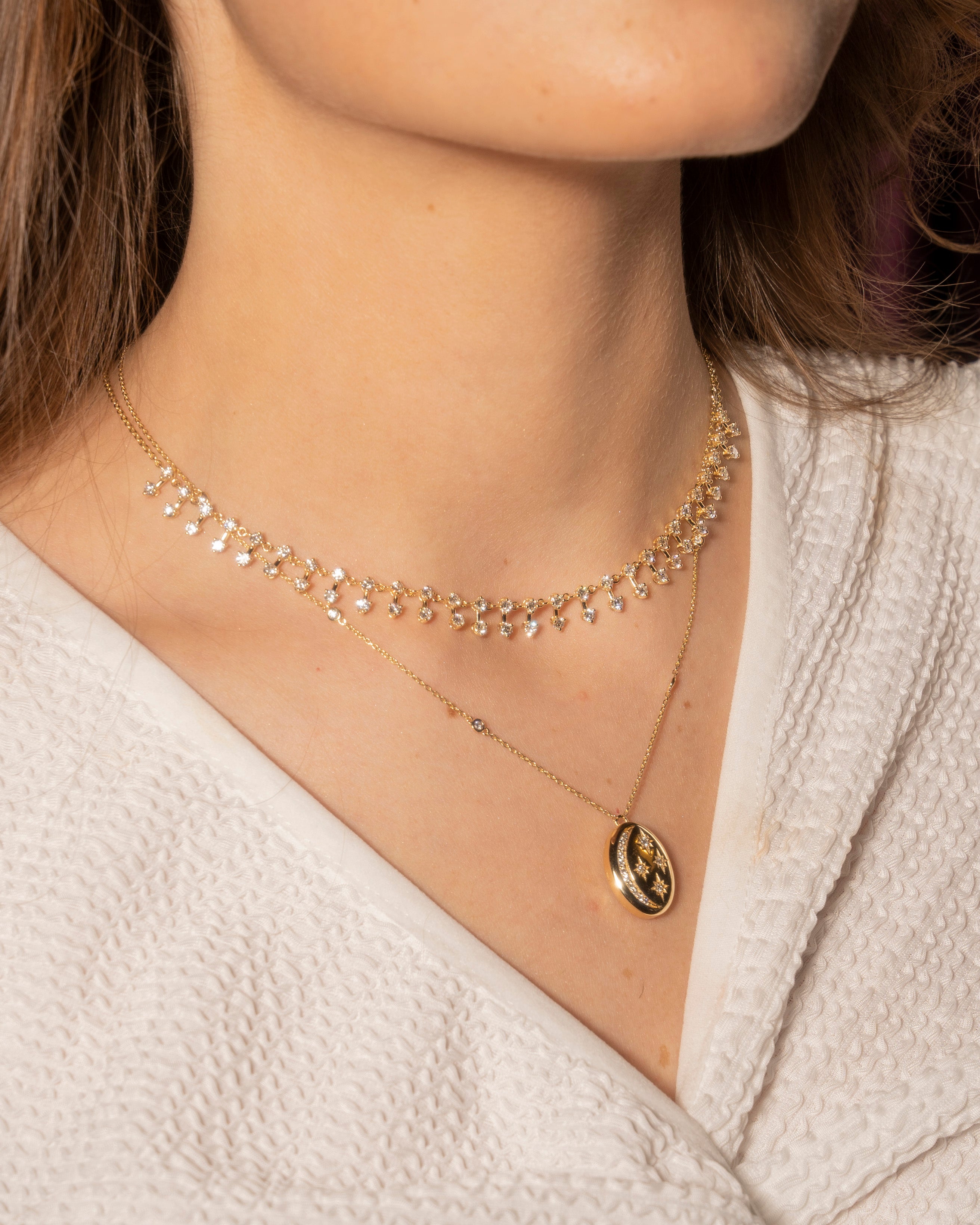 Diamond Starry Nights Locket Necklace