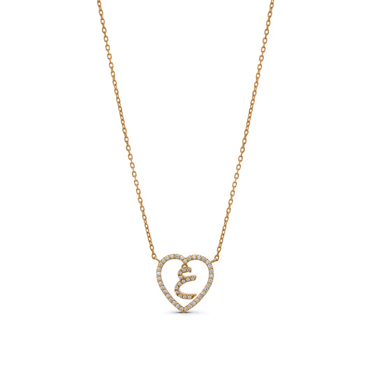 Letter in a Heart Necklace