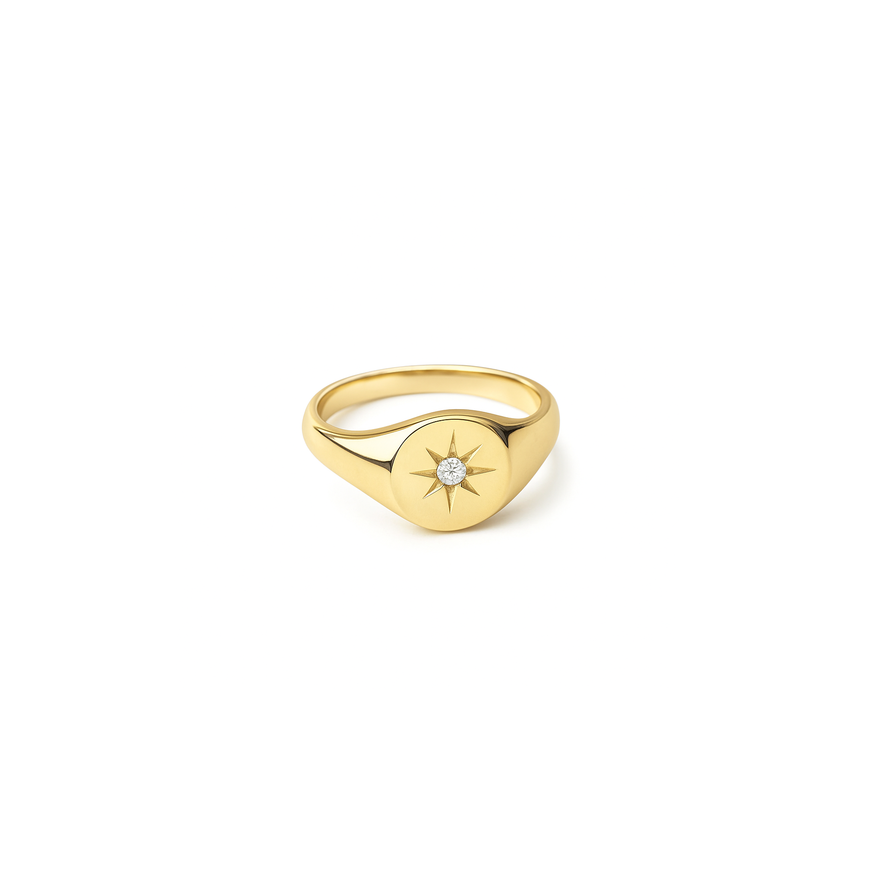 Mini Starburst Signet Ring