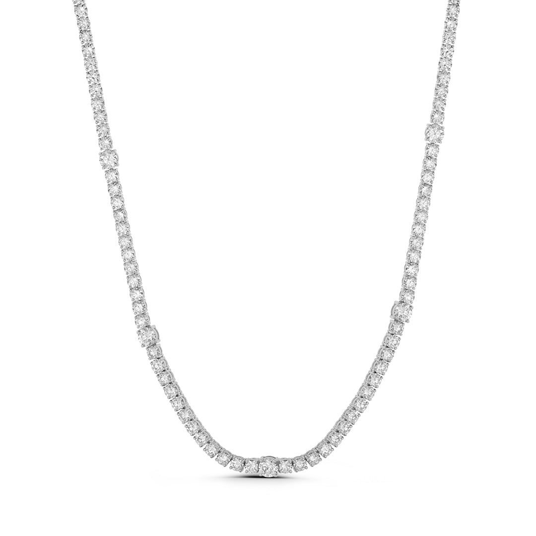 Lab Grown Diamond Harmony Round-Cut Tennis Necklace