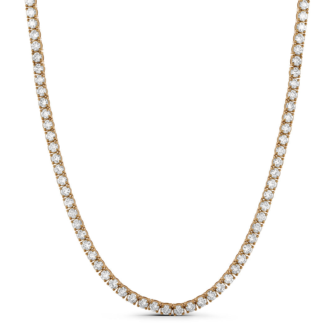 Lab Grown Diamond 3.5mm Round-Cut Tennis Necklace