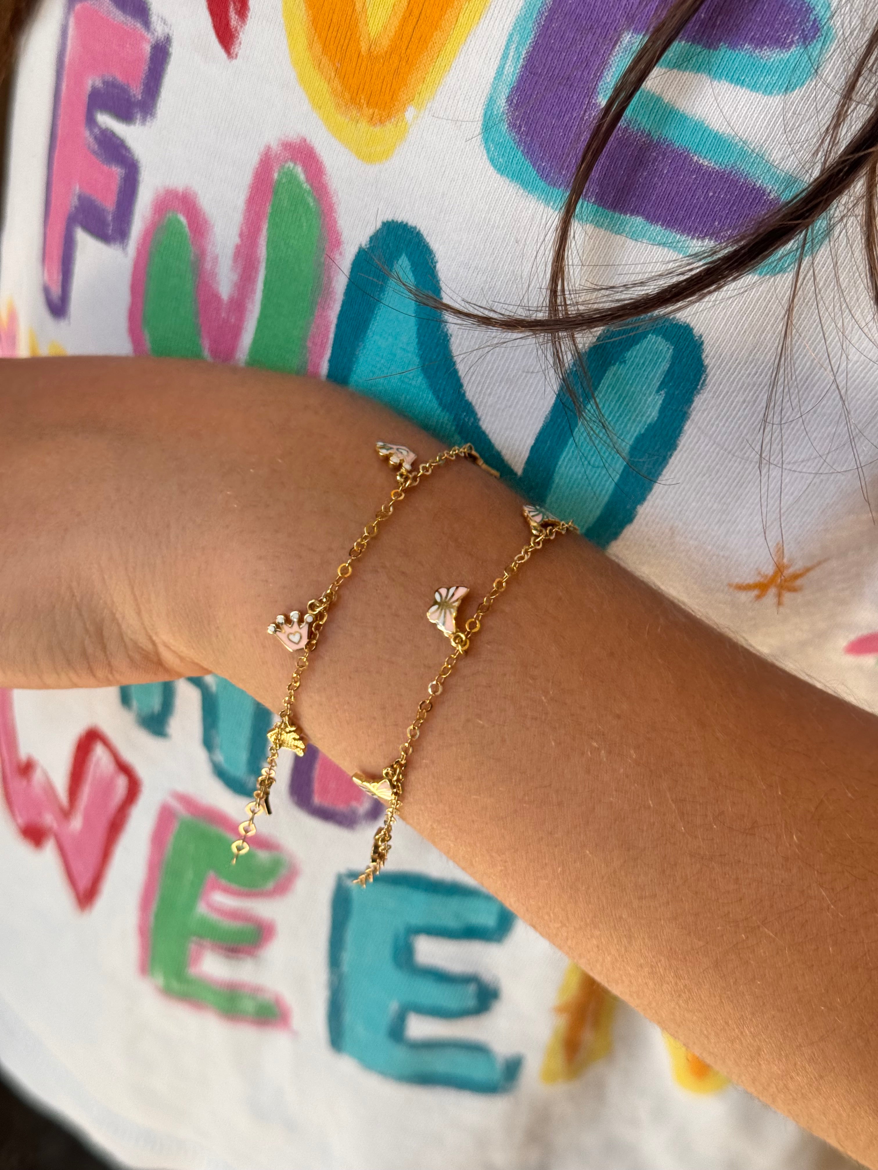 Kids Dangling Shape Bracelet