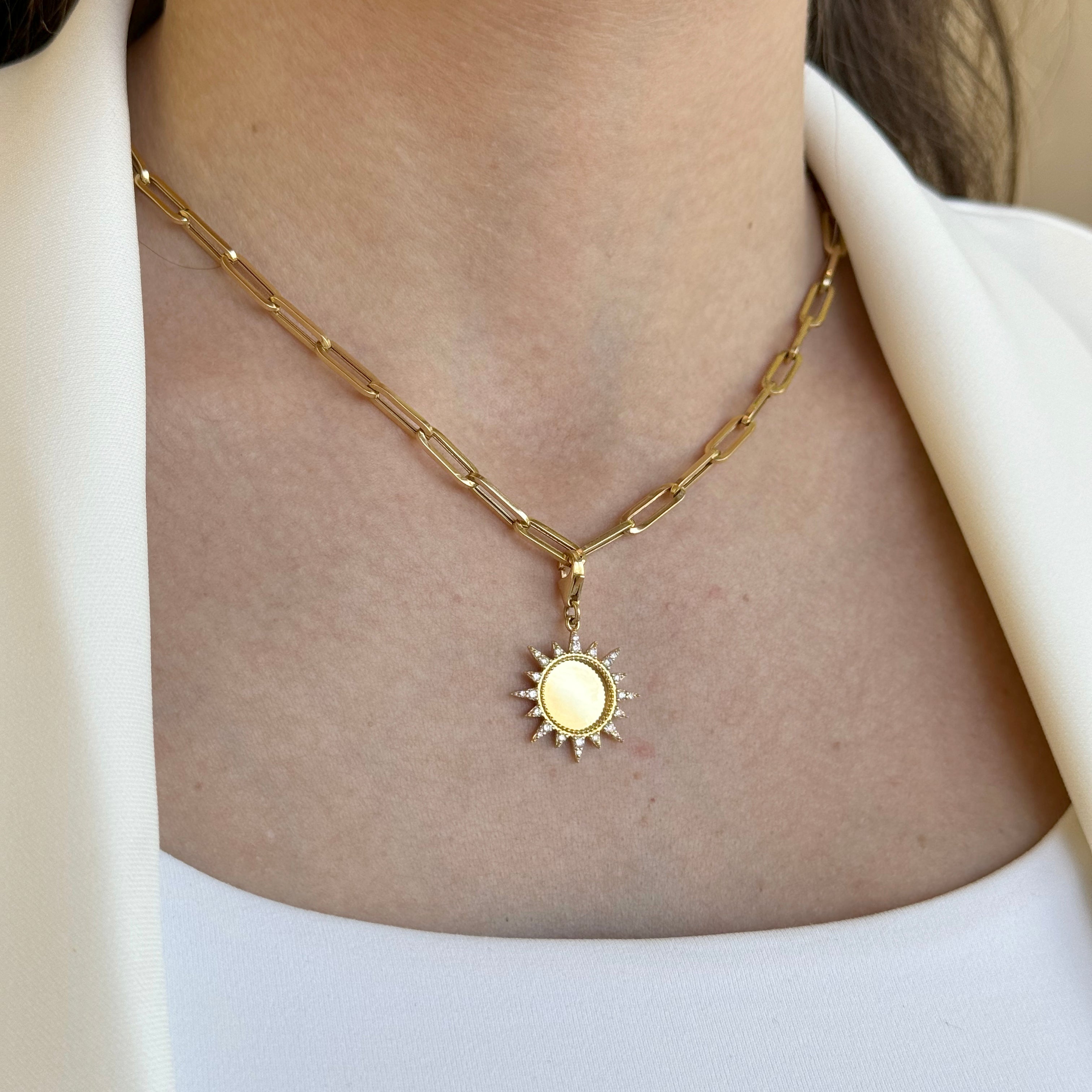 Diamond Sun Charm