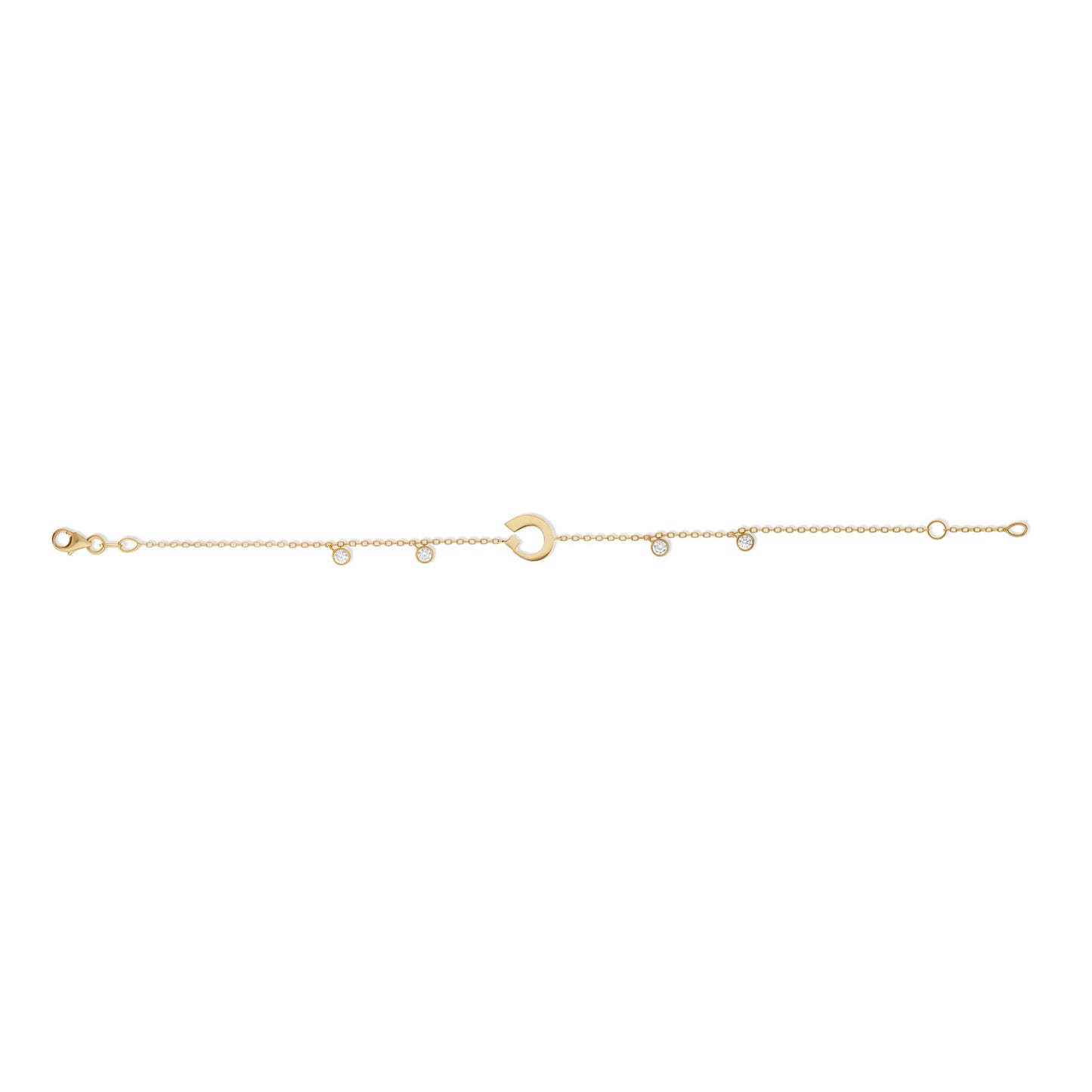 Letter Stone Drops Bracelet
