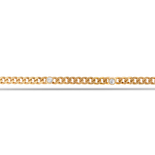 Six Stones Curb Chain Bracelet