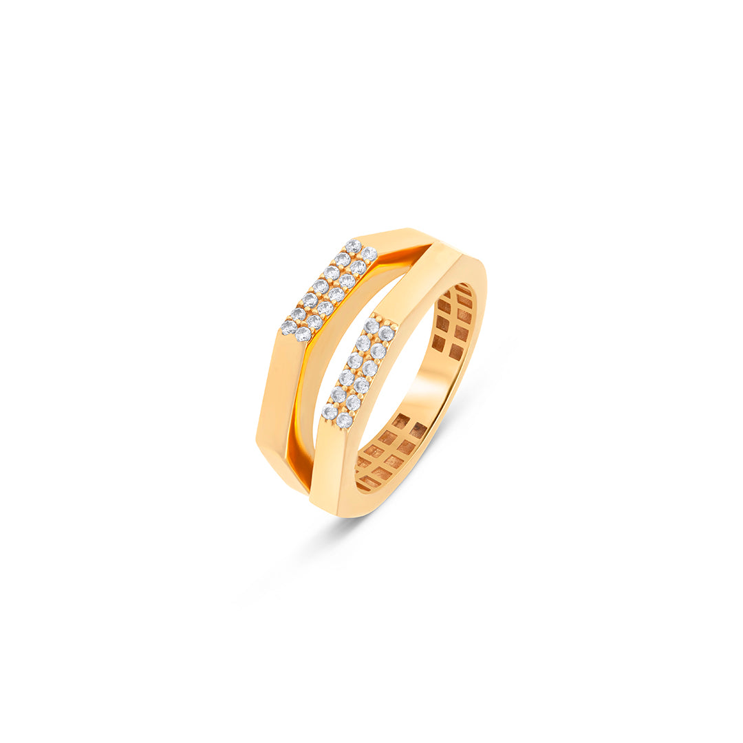 Double Row Stone Ring