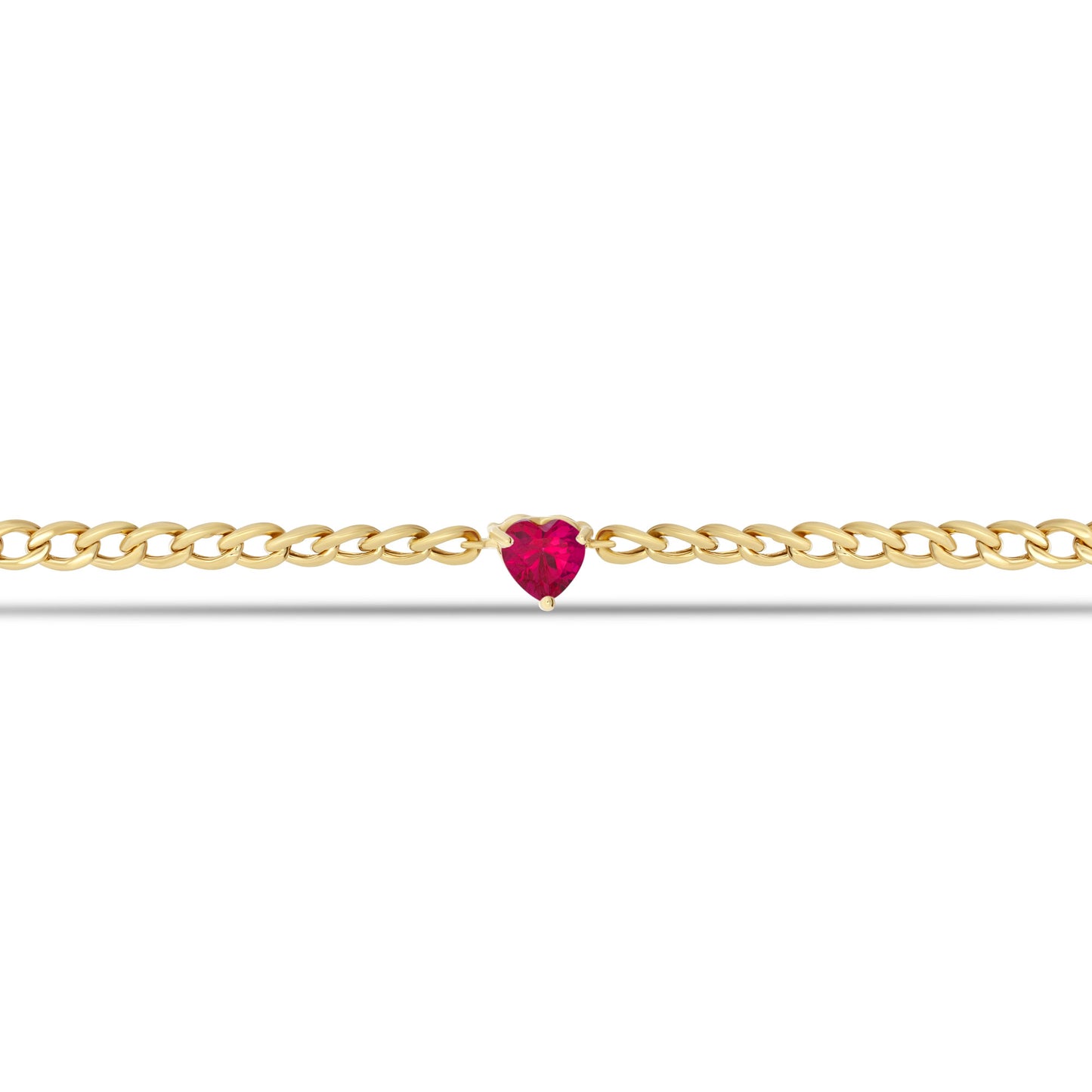 Heart Stone Chain Bracelet
