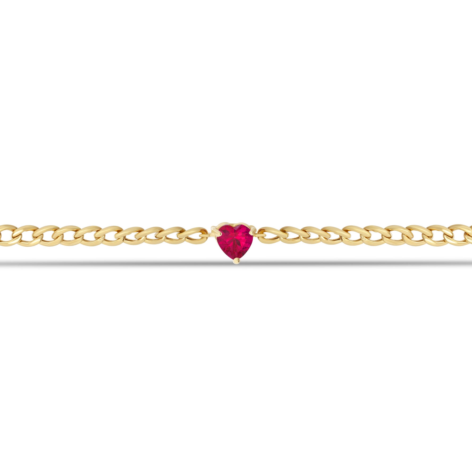 Heart Stone Chain Bracelet