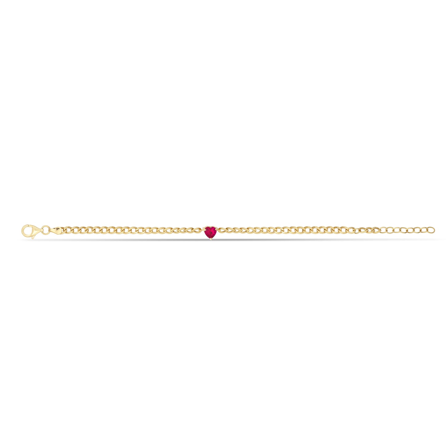 Heart Stone Chain Bracelet