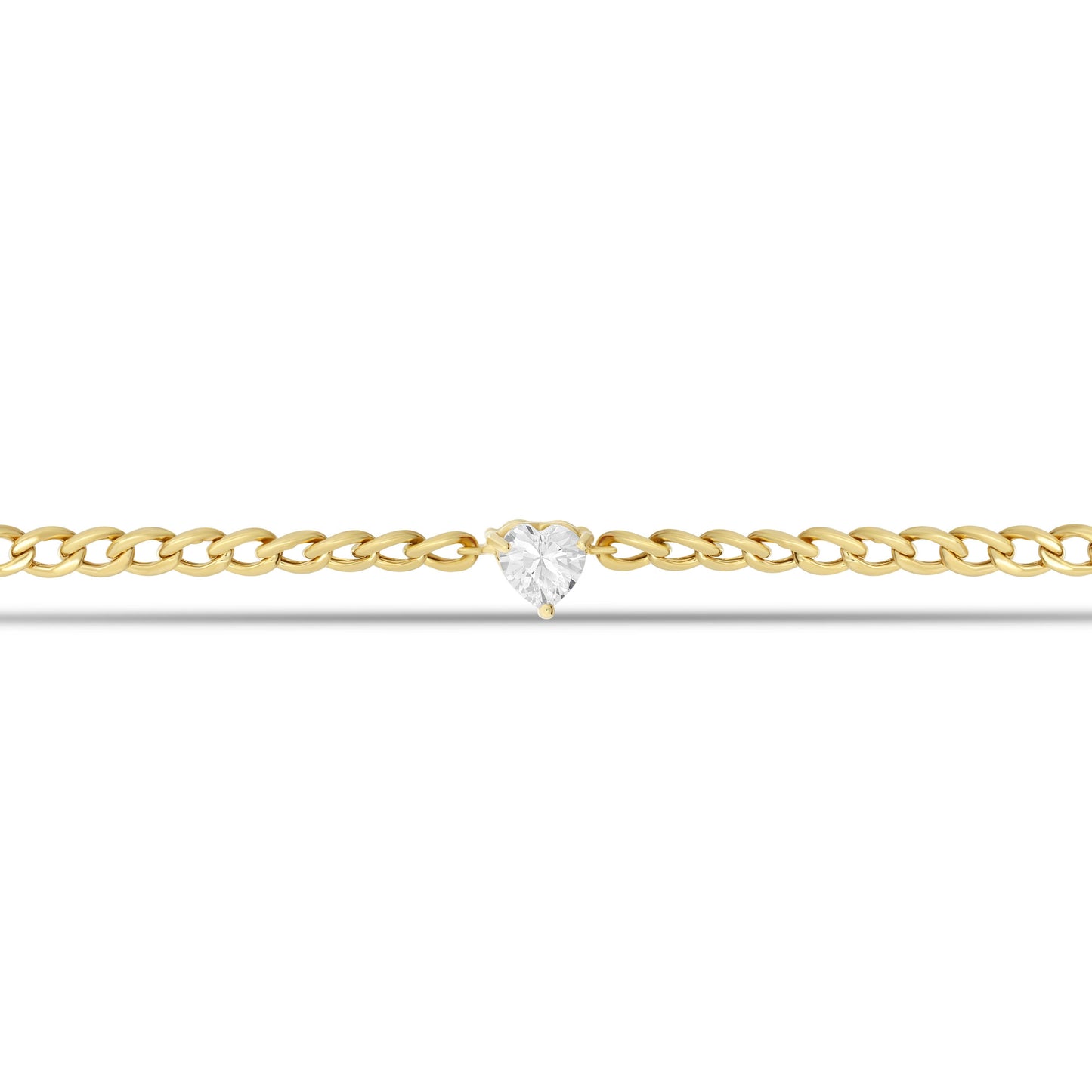Heart Stone Chain Bracelet