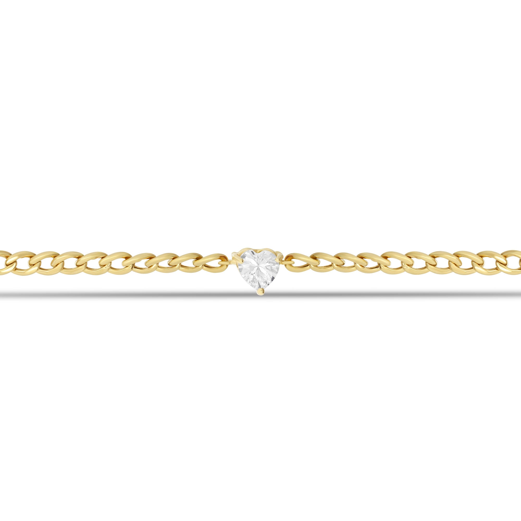 Heart Stone Chain Bracelet
