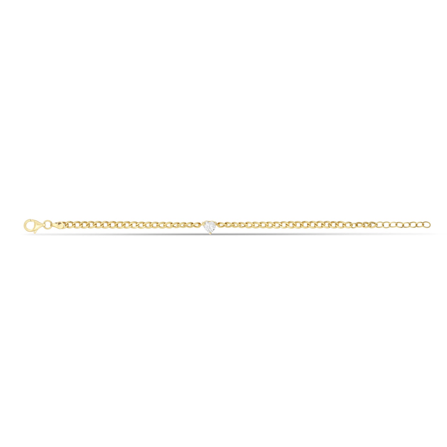 Heart Stone Chain Bracelet