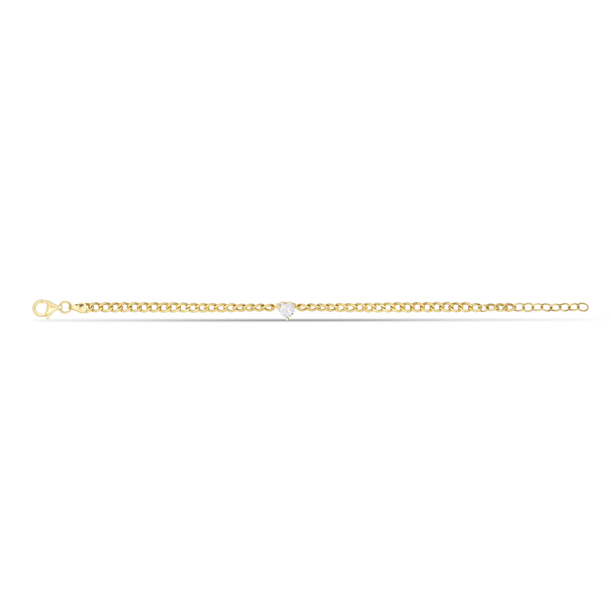 Heart Stone Chain Bracelet